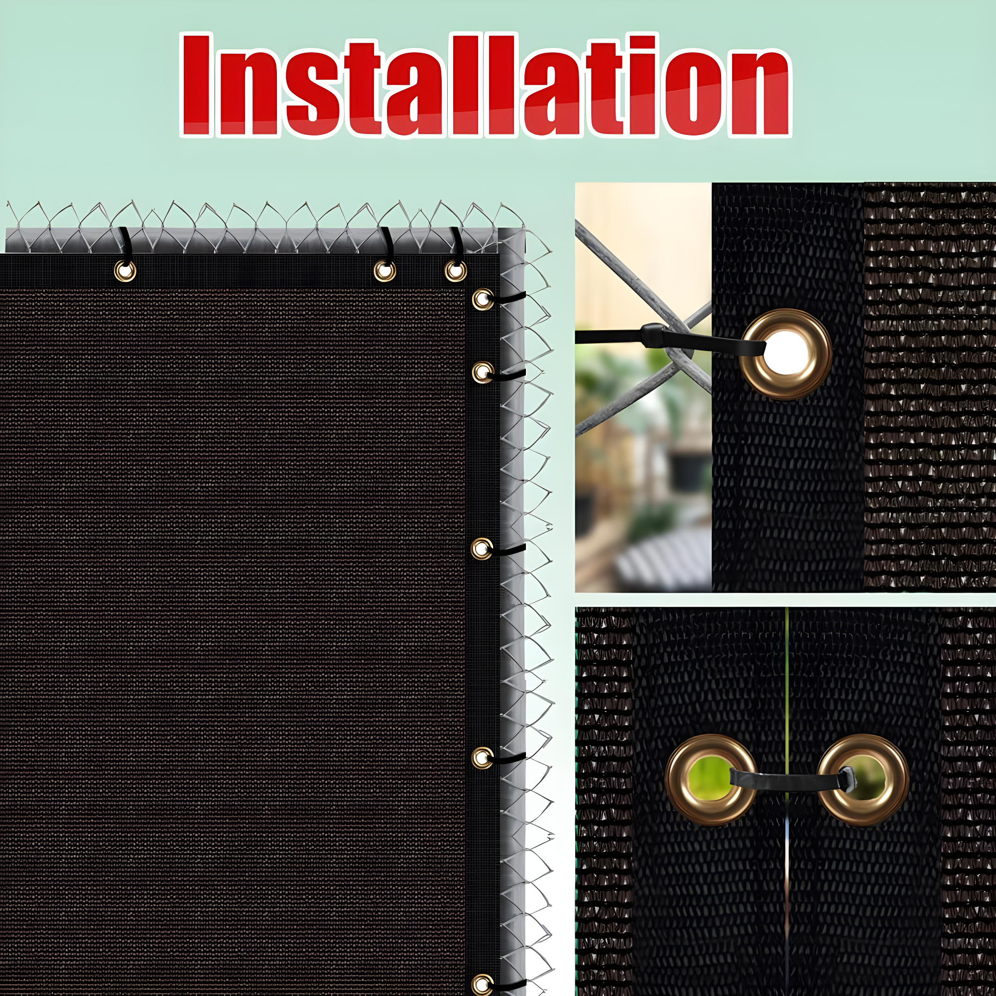 ColourTree Colour Tree Privacy Screen & Windscreen Fabric Cover – Durable Outdoor Fence Protection, UV-Resistant, Easy Installation