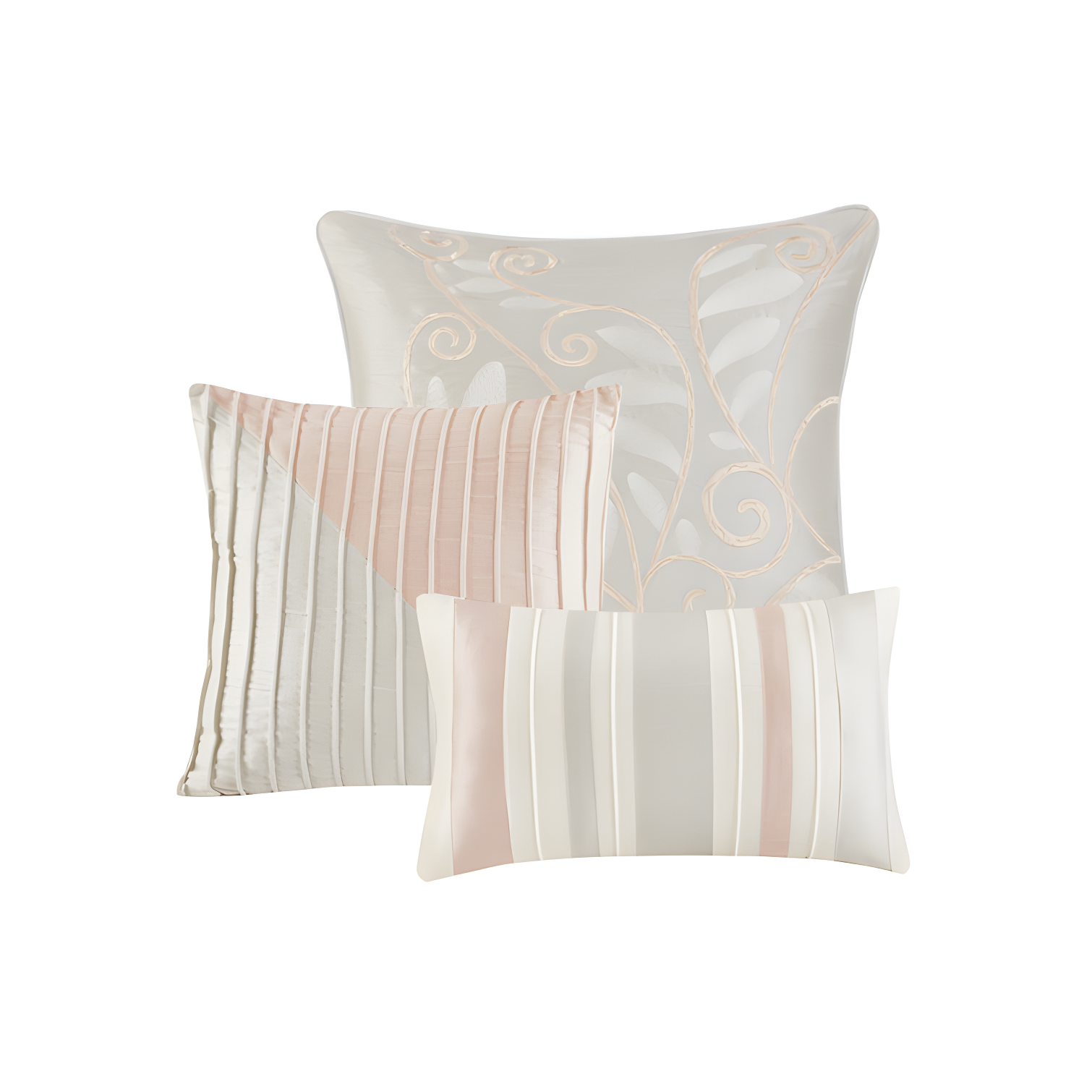 Madison Park Amherst 7 Piece Striped and Pleated Comforter Set & Reviews | Wayfair