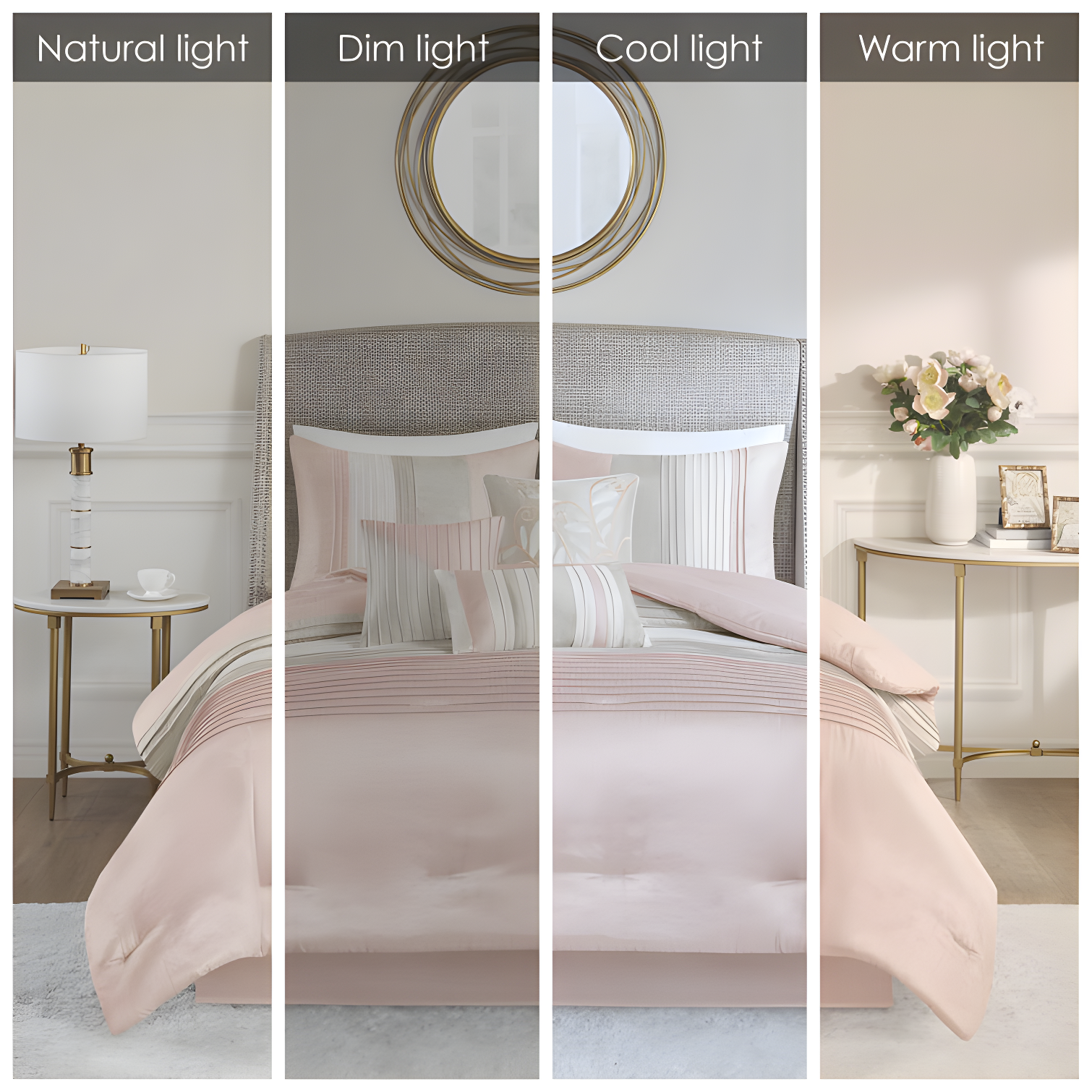 Madison Park Amherst 7 Piece Striped and Pleated Comforter Set & Reviews | Wayfair