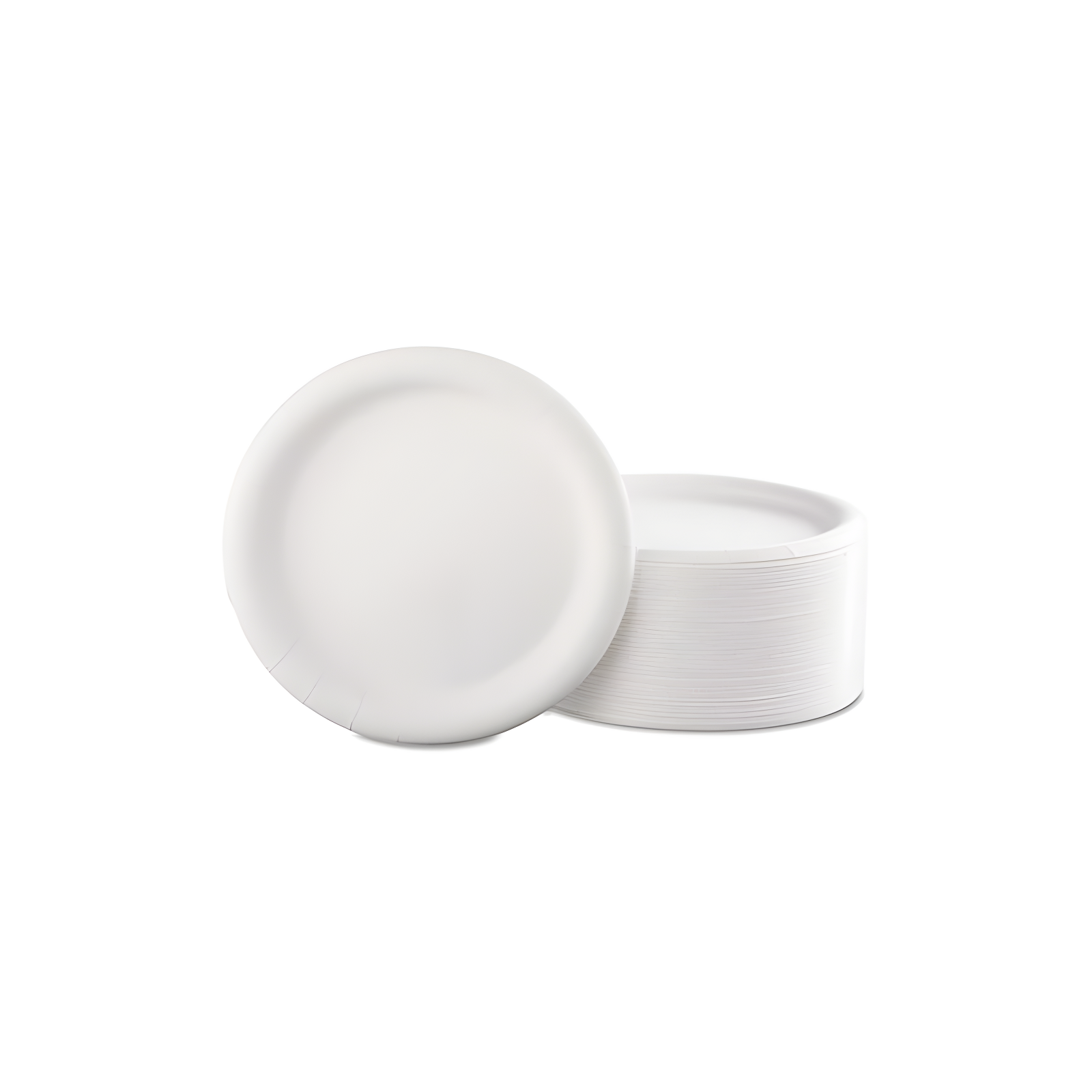 AJM Packaging Corporation Premium Coated Paper Plates, 9" dia, White, 125/Pack, 4 Packs/Carton