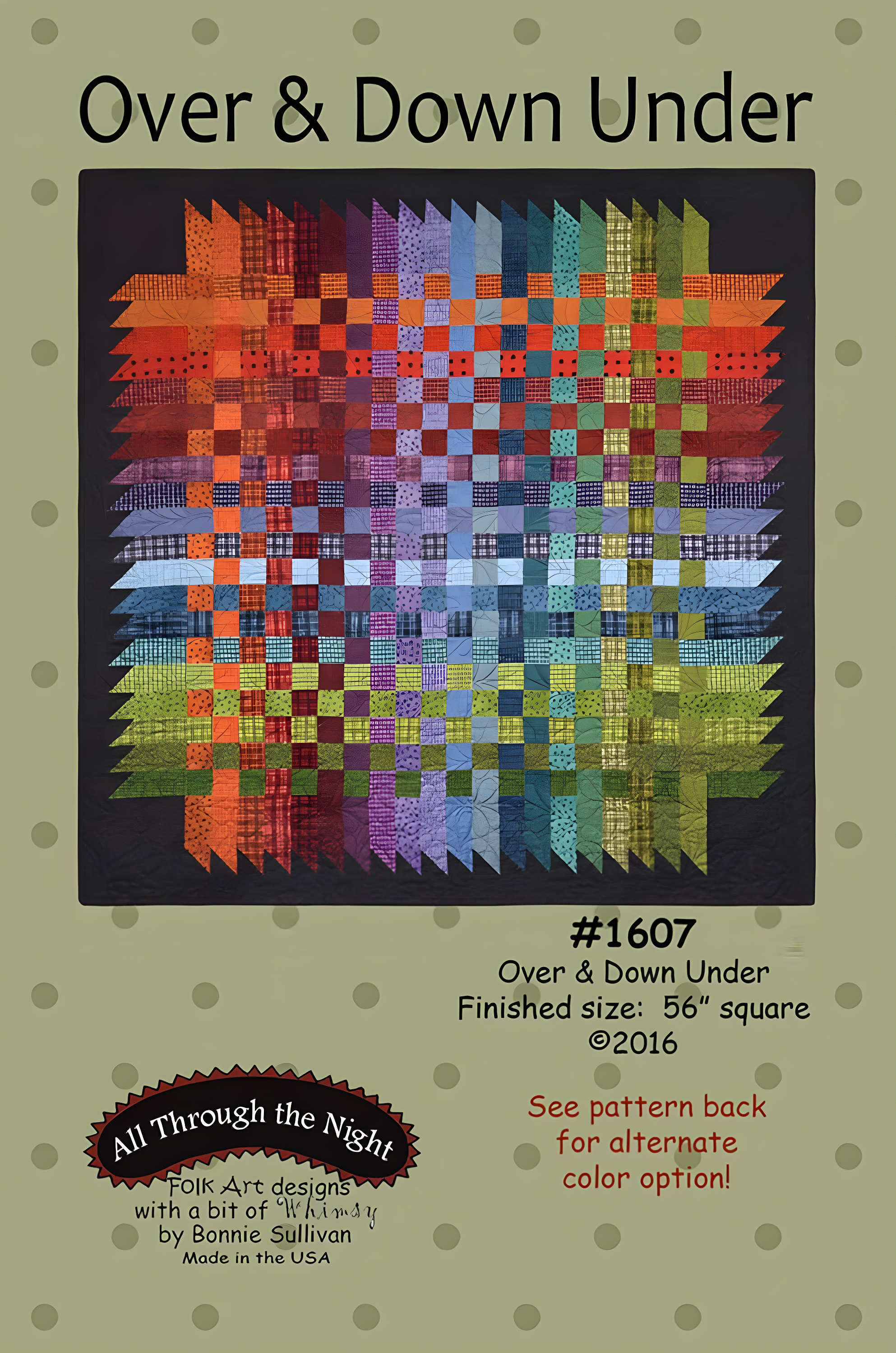 Over  Down Under Quilt Pattern by Bonnie Sullivan for All Through The Night