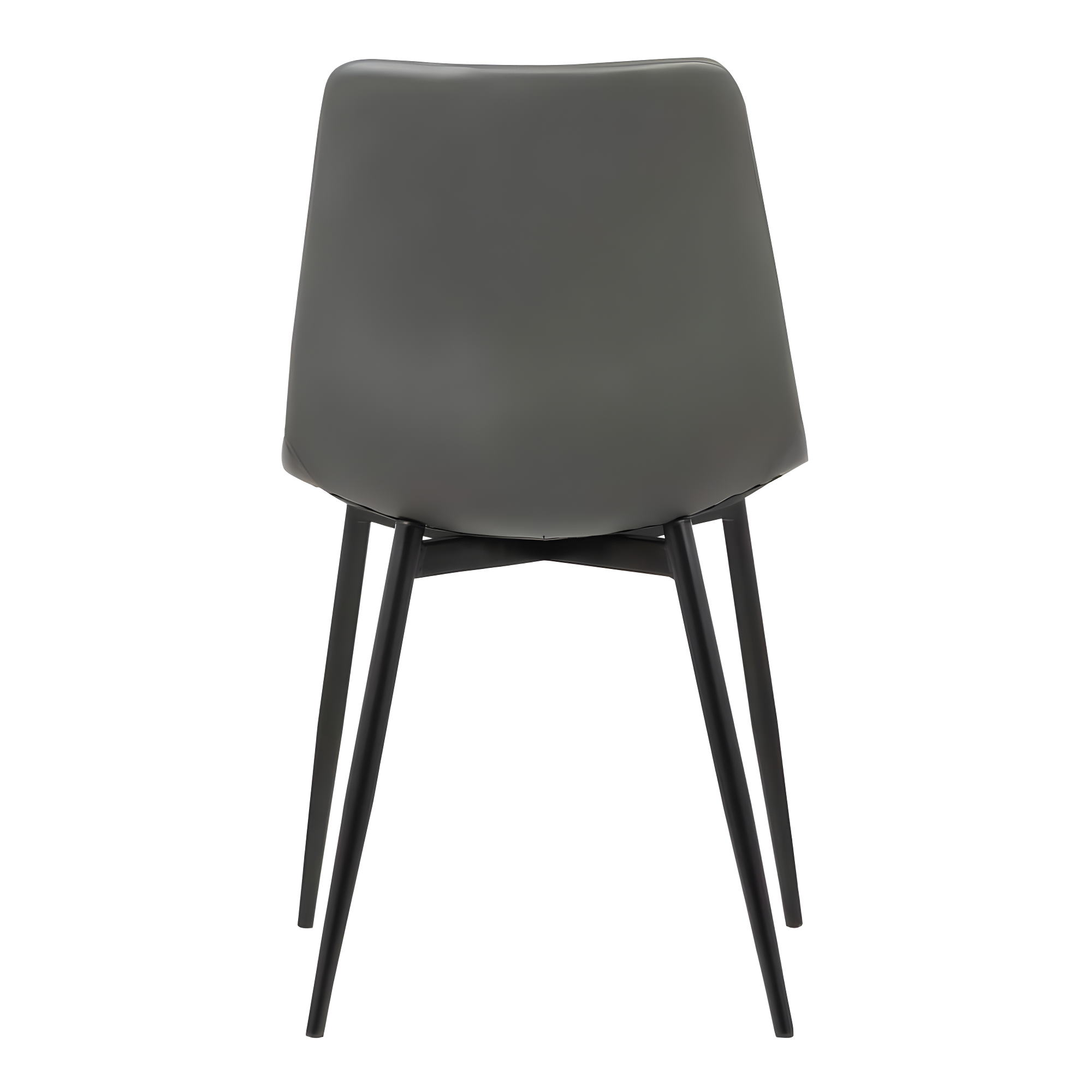 Monte Contemporary Dining Chair Faux Leather with Black Powder Coated Metal Legs - Armen Living