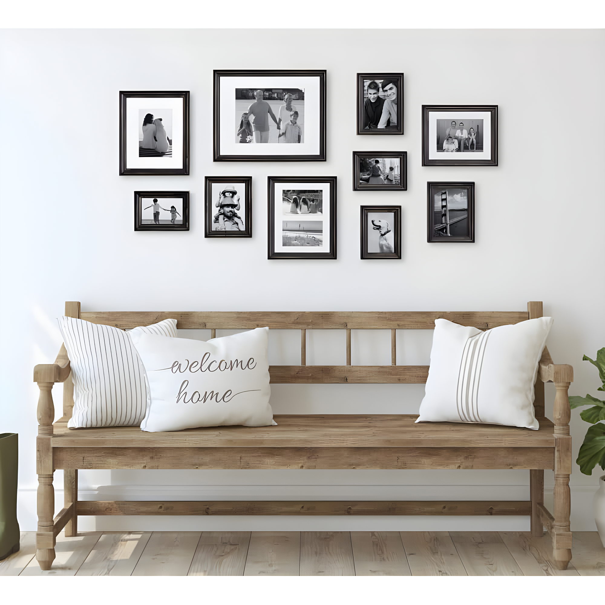 10pc Bordeaux Frame Box Set Black - Kate & Laurel All Things Decor: Wall Display, Modern Style