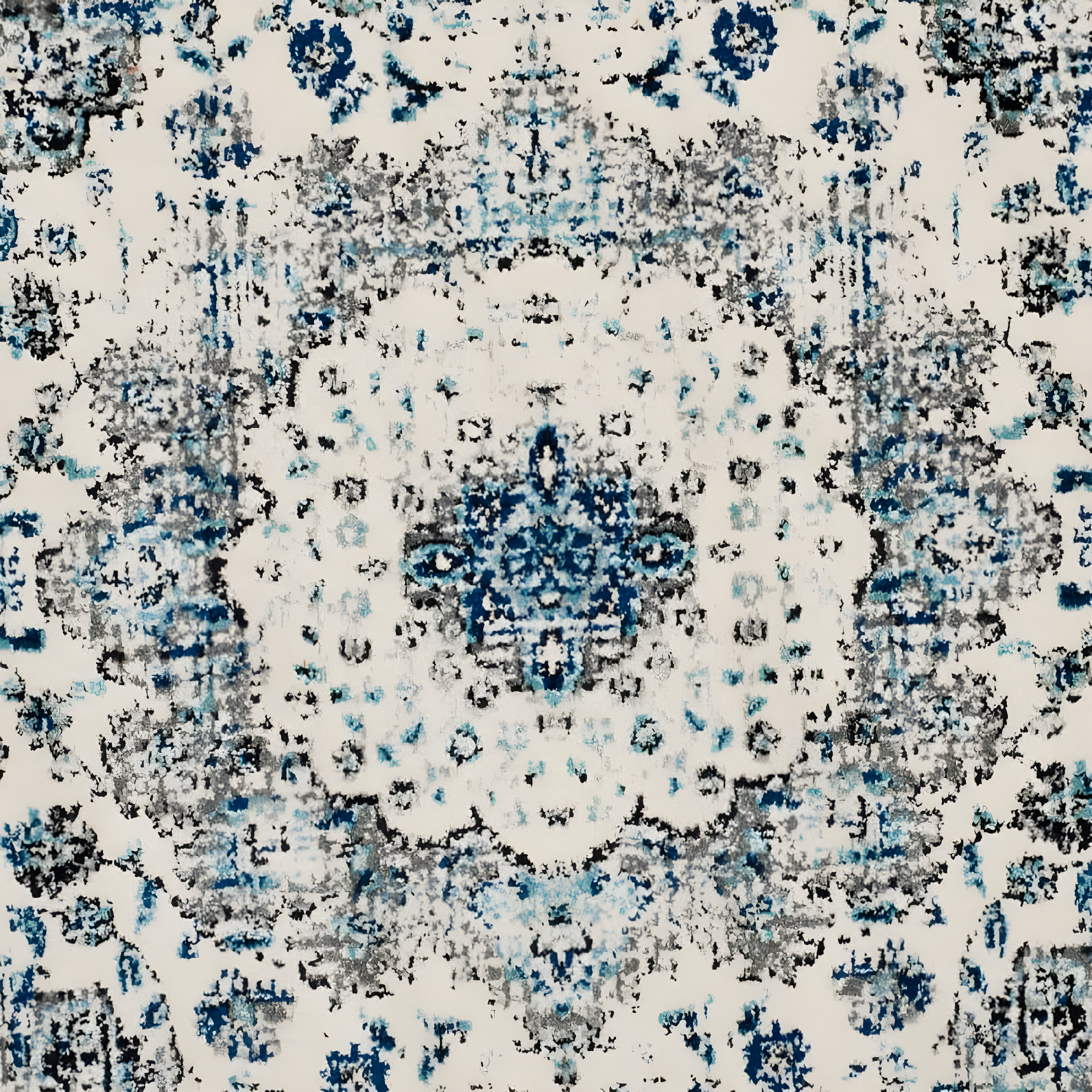 Evoke EVK220 Power Loomed Area Rug - Ivory/Grey - 6'7" Round - Safavieh.