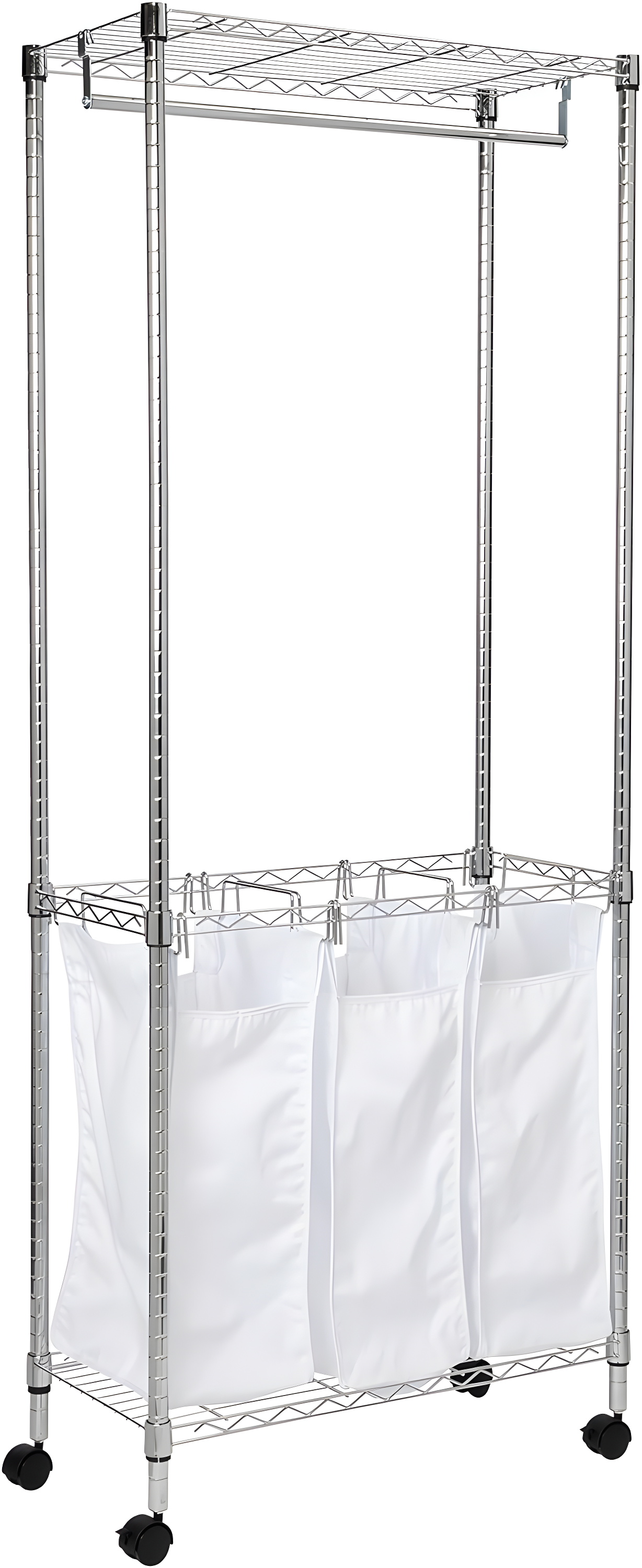 Rebrilliant Metal Rolling Laundry Center with Handles