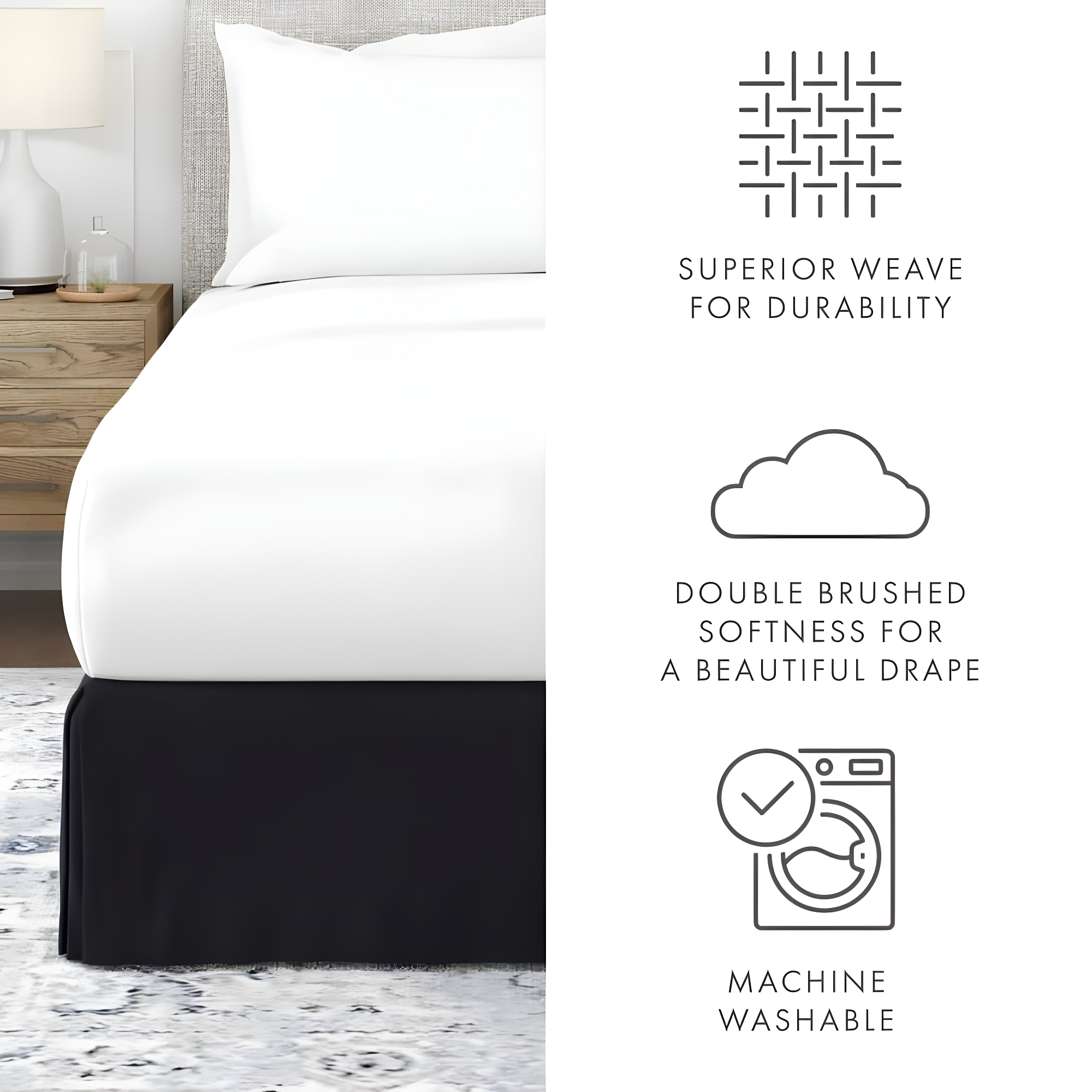 IEnjoy Home Simply Soft™ Bed Skirt