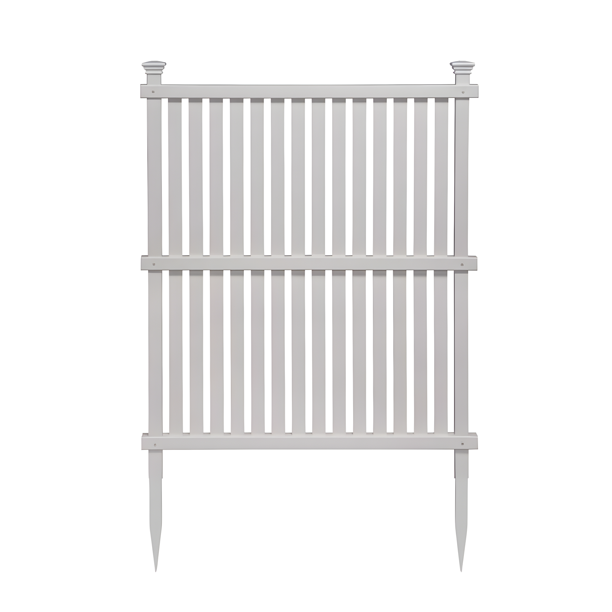 Enclo 45.5in H x 36.5in W (2 Panels) No Dig Enclo Wilmington White Vinyl Privacy Screen, Outdoor Privacy Panels, Trash Can Enclosure, Air Conditioner Fence, Pool Equipment Enclosure, ZP19008