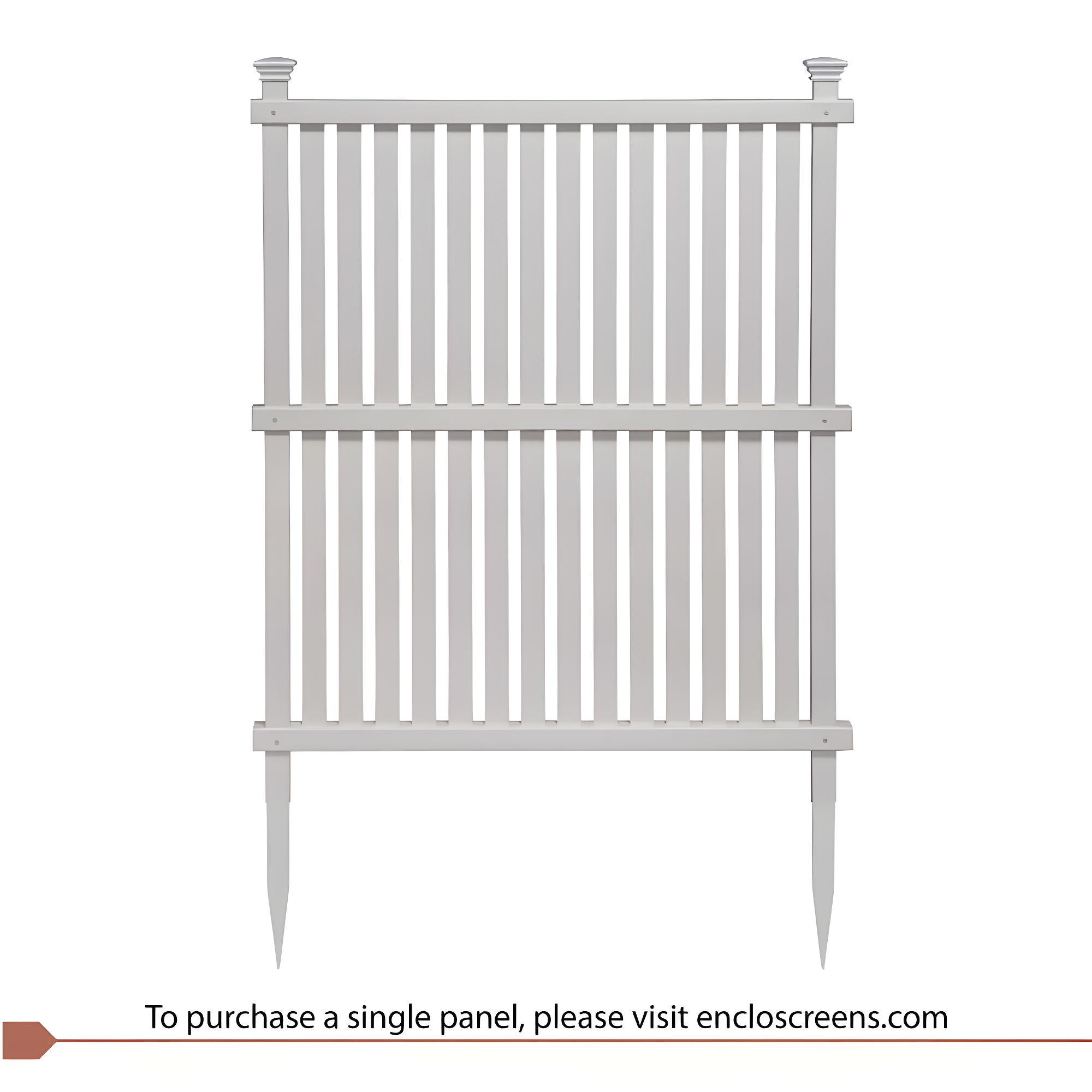 Enclo 45.5in H x 36.5in W (2 Panels) No Dig Enclo Wilmington White Vinyl Privacy Screen, Outdoor Privacy Panels, Trash Can Enclosure, Air Conditioner Fence, Pool Equipment Enclosure, ZP19008