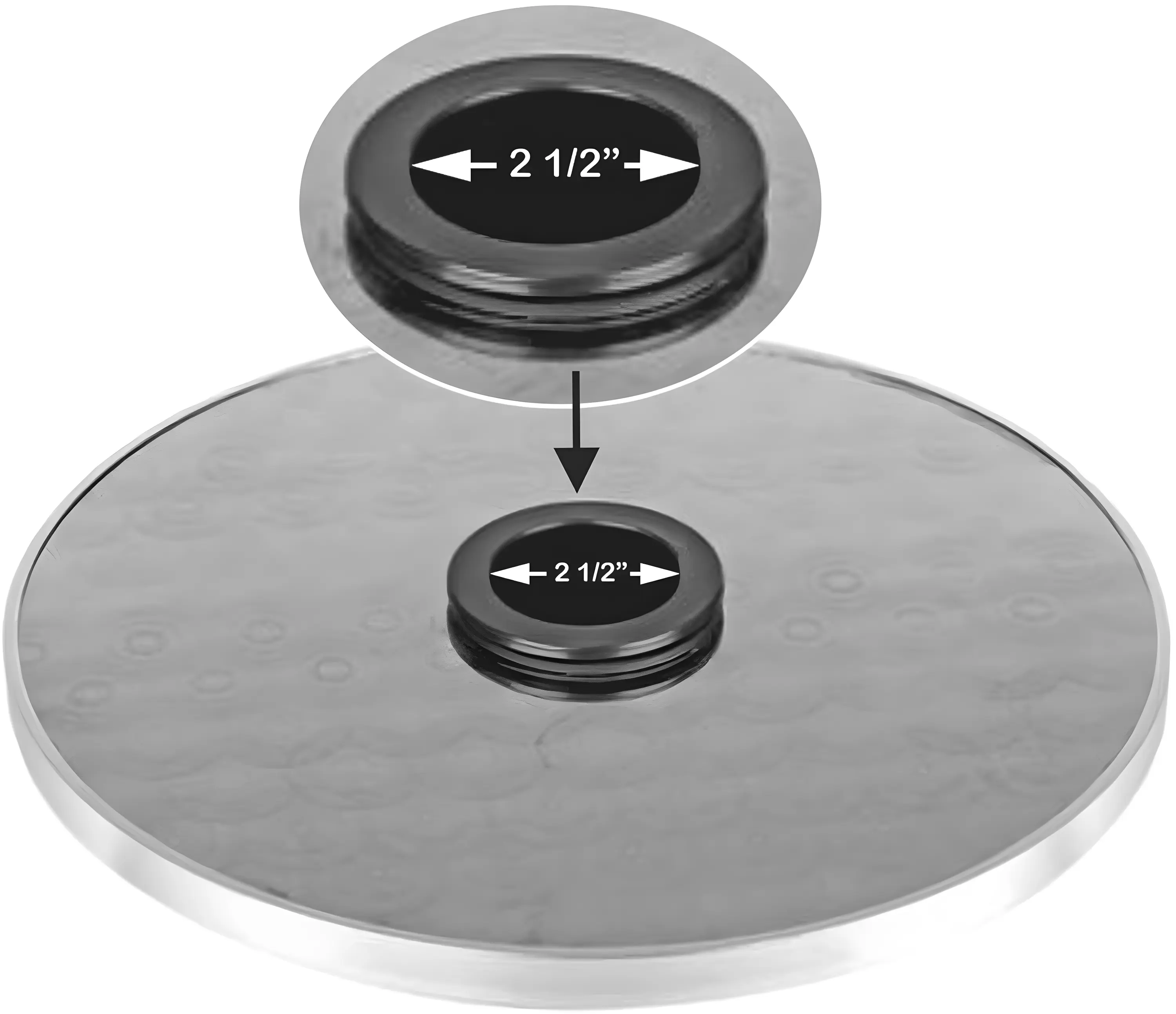 Fire Sense Fire Sense Adjustable Table for Patio Heater Stainless Steel Construction, Fits heaters with 2-1/2” Diameter Posts-16" Diameter