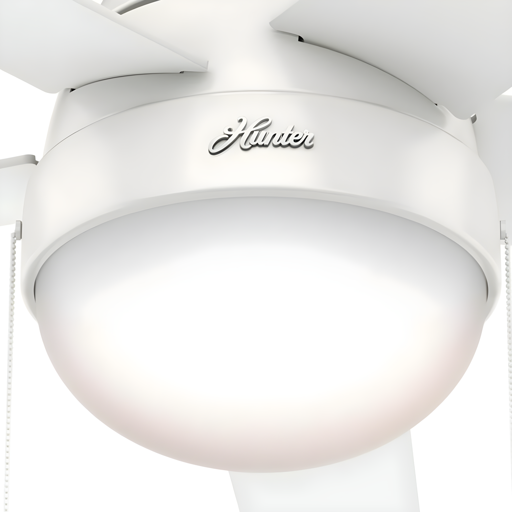 46" Anslee 5 - Blade LED Flush Mount Ceiling Fan with Pull Chain and Light Kit Included