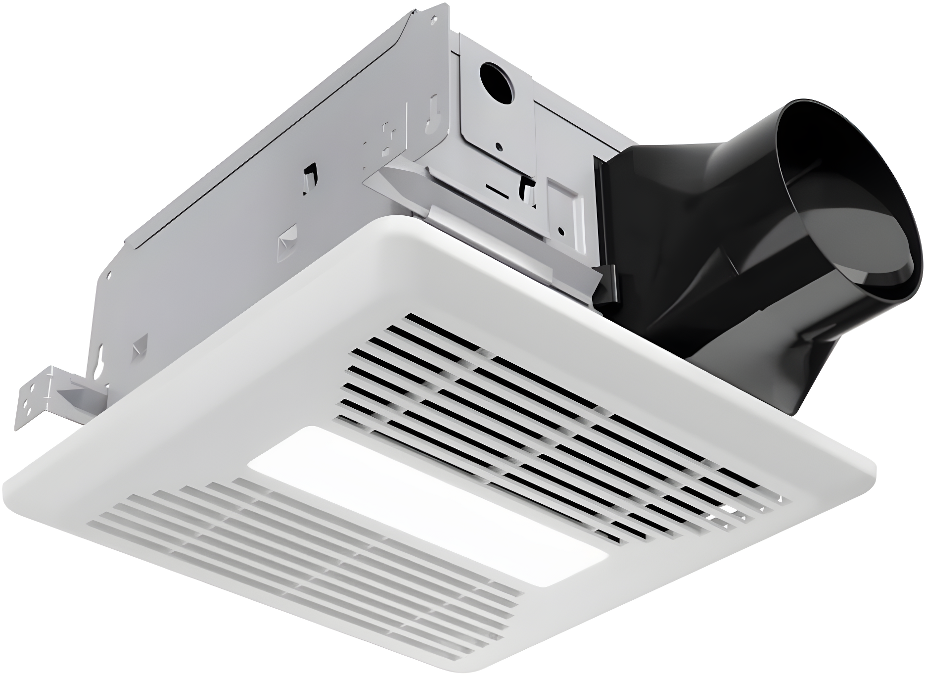 ANZZI 110 CFM 1.3 Sones Super Quiet Square Grill Ceiling Mount Sturdy 26 Watt Bathroom Exhaust Fan With Built-In LED Light Energy Star Rated