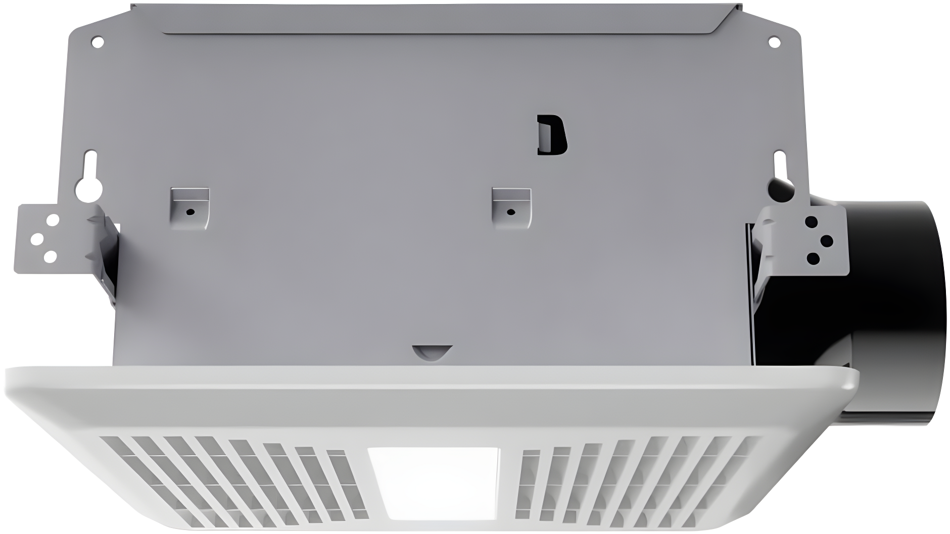 ANZZI 110 CFM 1.3 Sones Super Quiet Square Grill Ceiling Mount Sturdy 26 Watt Bathroom Exhaust Fan With Built-In LED Light Energy Star Rated