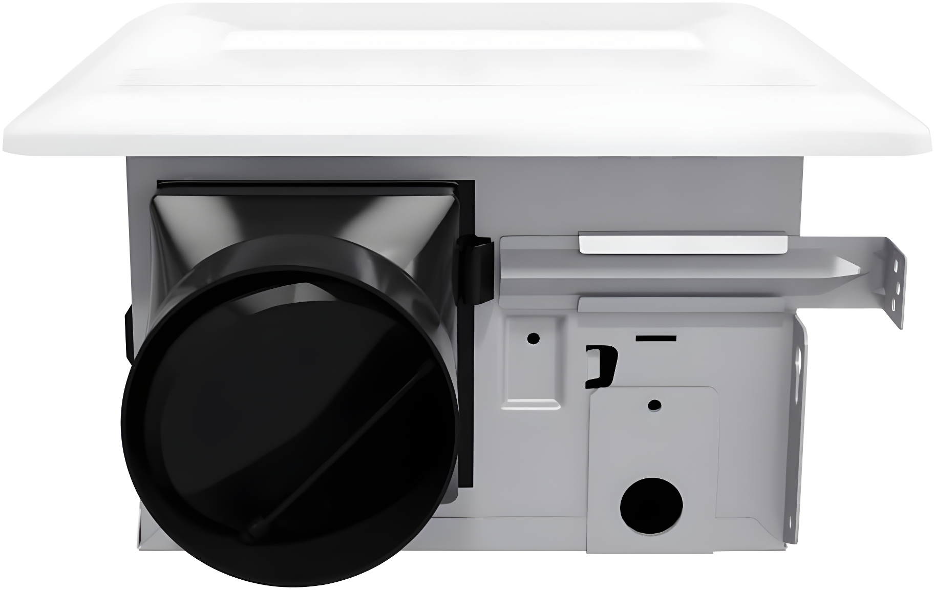 ANZZI 110 CFM 1.3 Sones Super Quiet Square Grill Ceiling Mount Sturdy 26 Watt Bathroom Exhaust Fan With Built-In LED Light Energy Star Rated