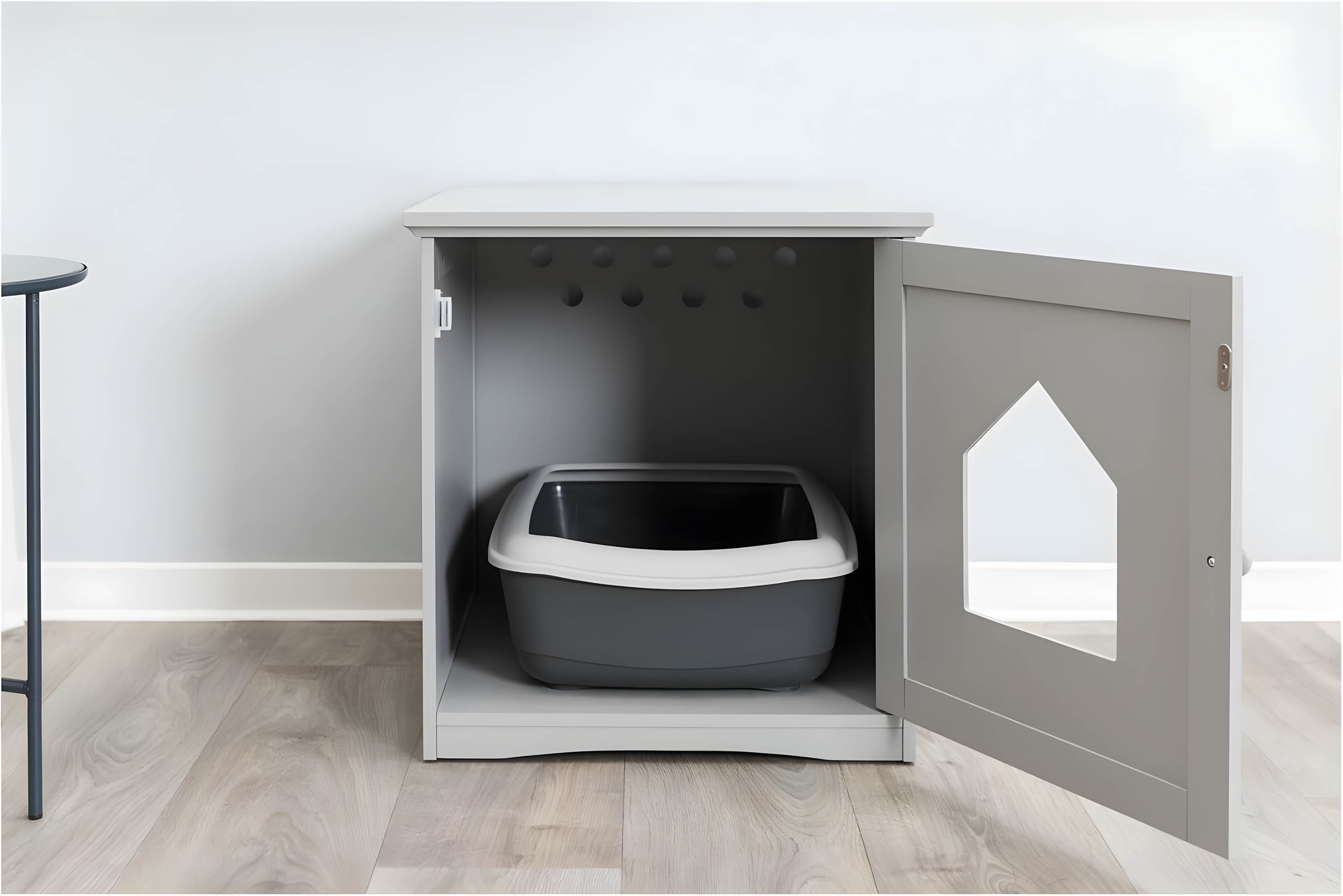TRIXIE Small Cat Litter Box Enclosure Hide Litter Indoor Cat Home Cat Furniture Accent Table