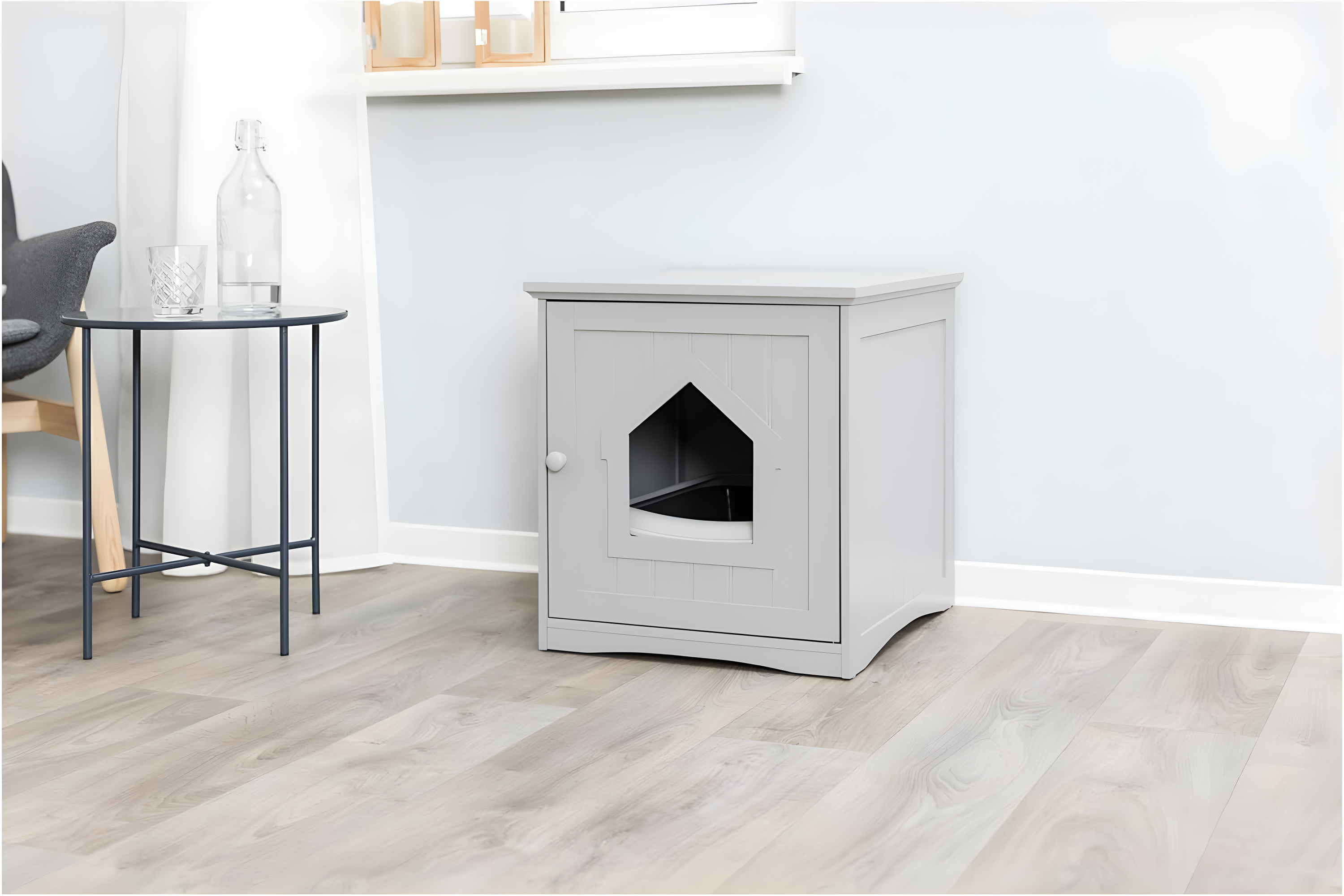 TRIXIE Small Cat Litter Box Enclosure Hide Litter Indoor Cat Home Cat Furniture Accent Table