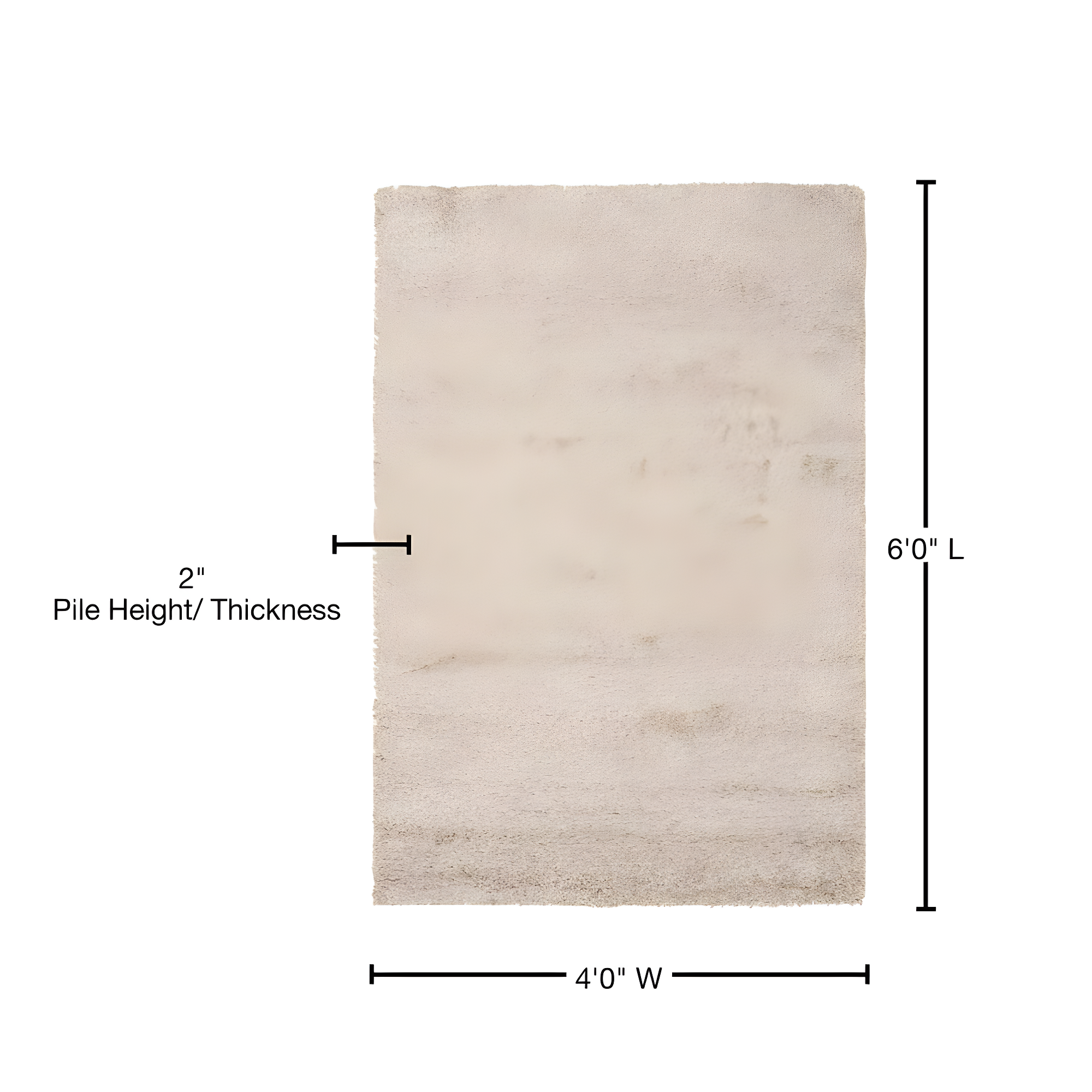 Shag SG151 Power Loomed Indoor Area Rug - Beige - 4'x6' - Safavieh.