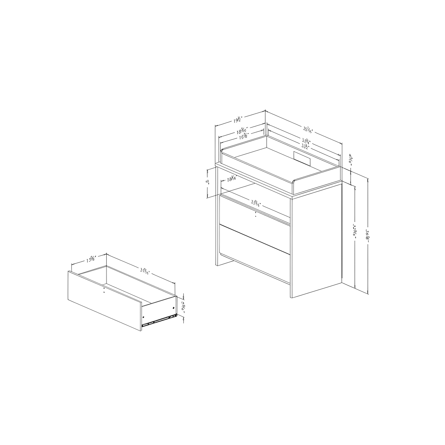 Cookie Changing Table Dresser