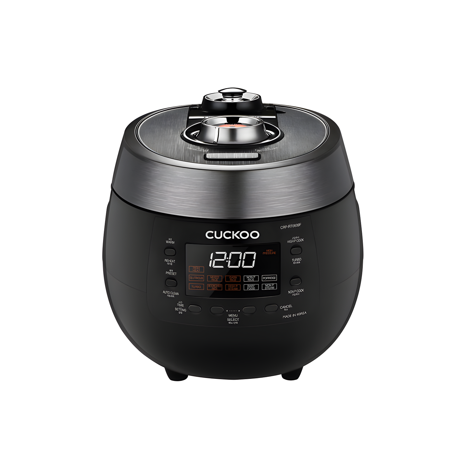 Cuckoo Electronics CUCKOO 6-Cup Twin Pressure Rice Cooker & Warmer with Nonstick Inner Pot, 14 Menu Options, Safe Steam Release, 3 Voice Guide, Auto Clean (Black) CRP-RT0609FB