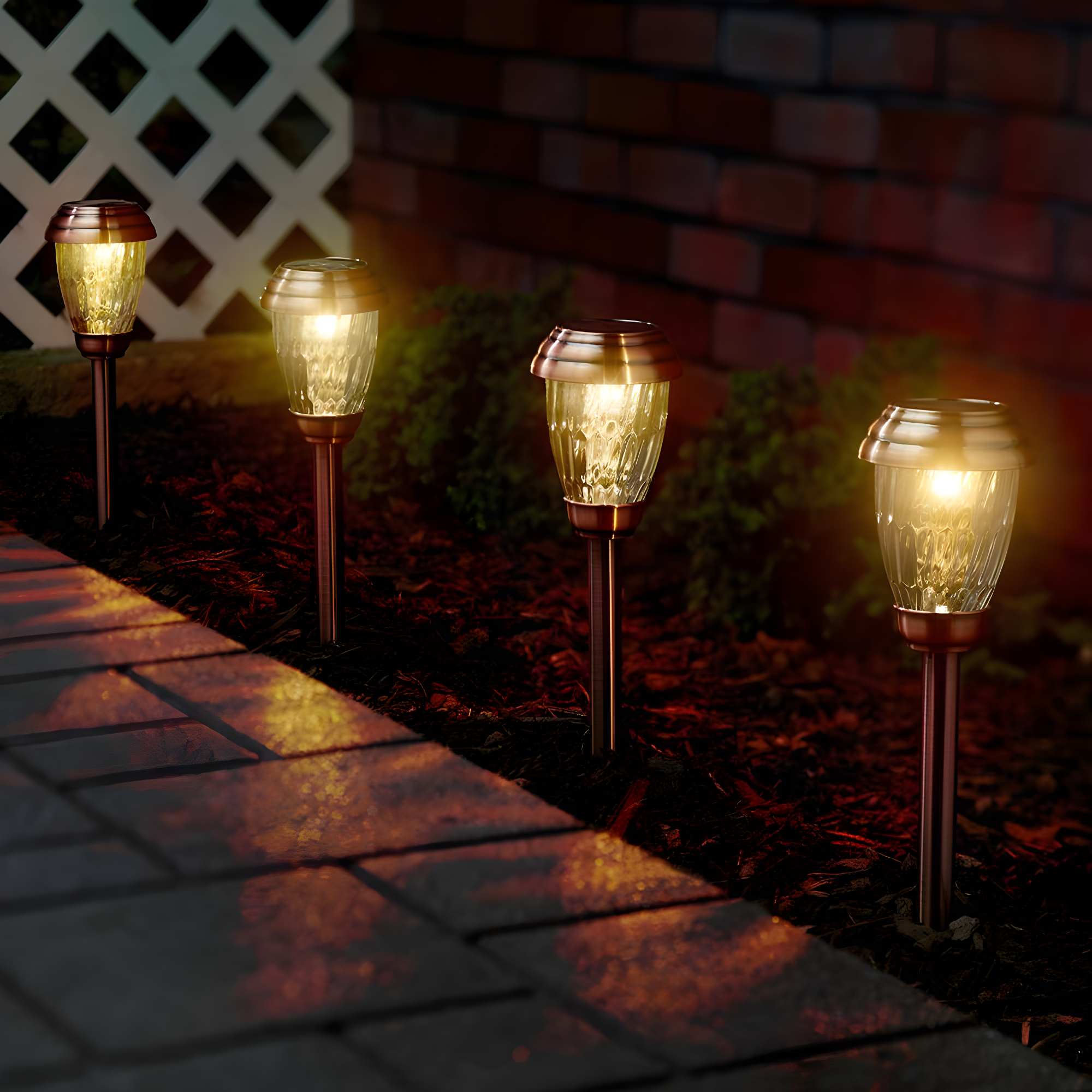 Smart Living Charleston Copper Finish Pathway LED Lights