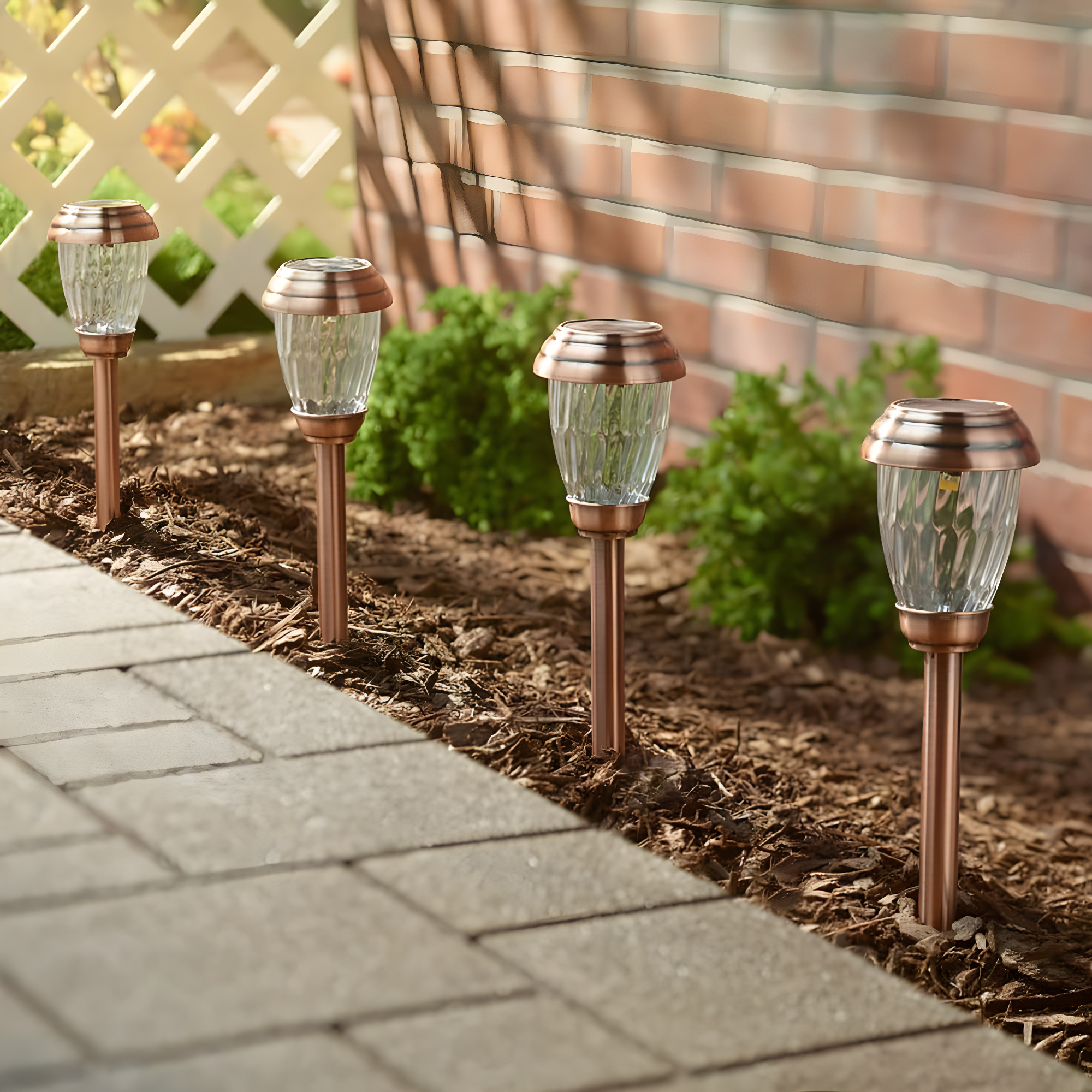 Smart Living Charleston Copper Finish Pathway LED Lights