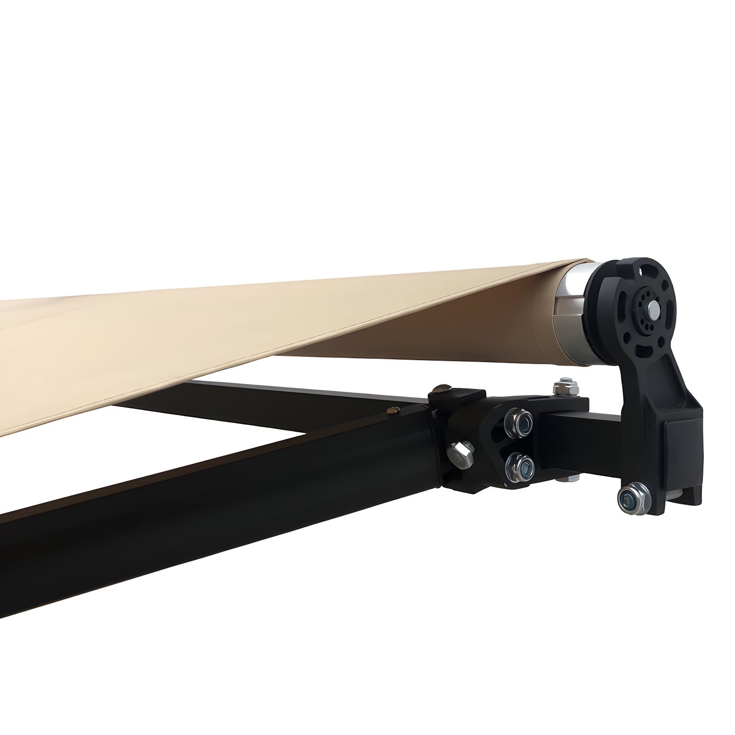 Motorized Retractable Patio Awning- Black Frame