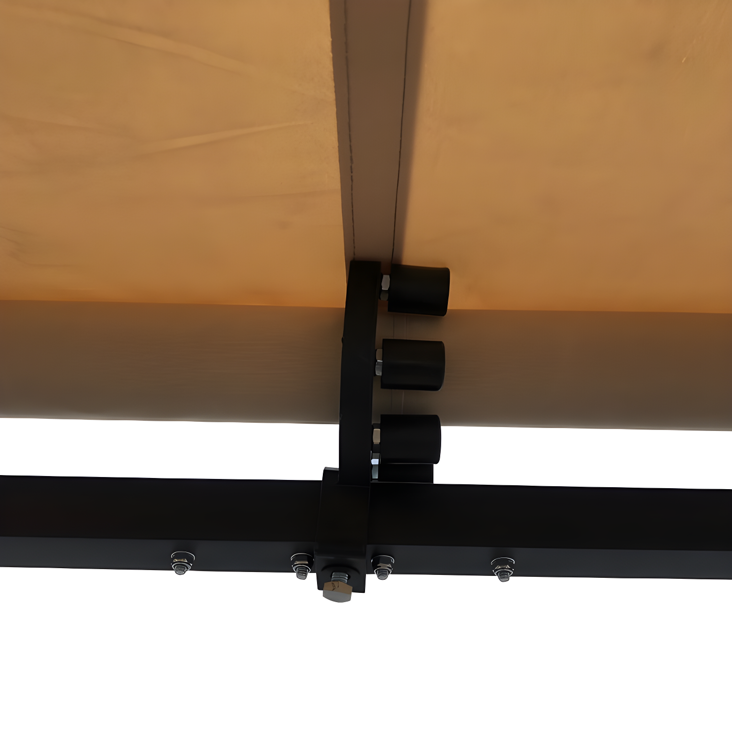 Motorized Retractable Patio Awning- Black Frame