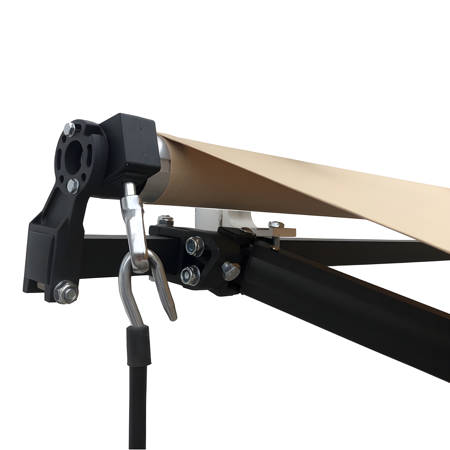 Motorized Retractable Patio Awning- Black Frame