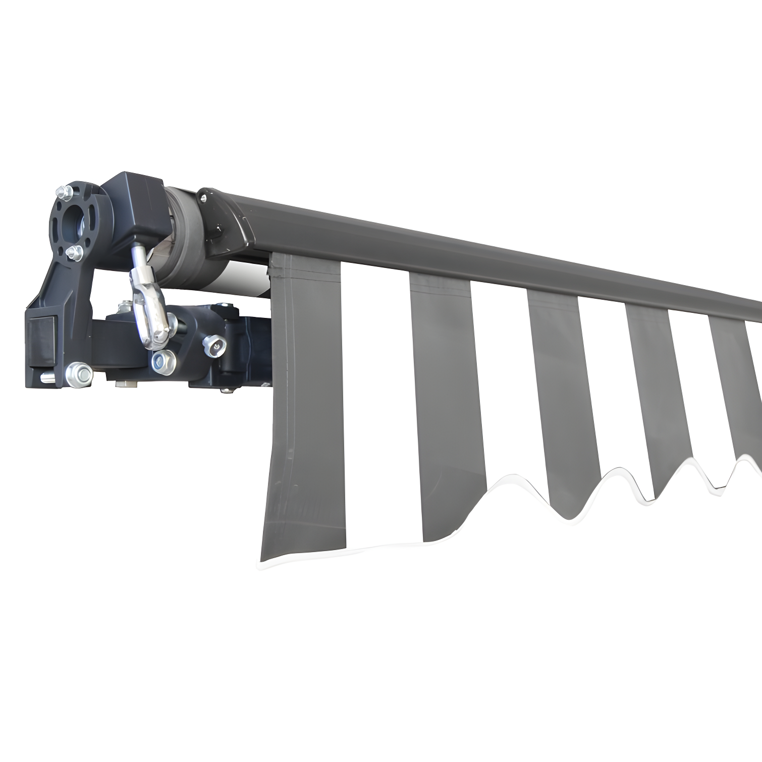 Motorized Retractable Patio Awning- Black Frame