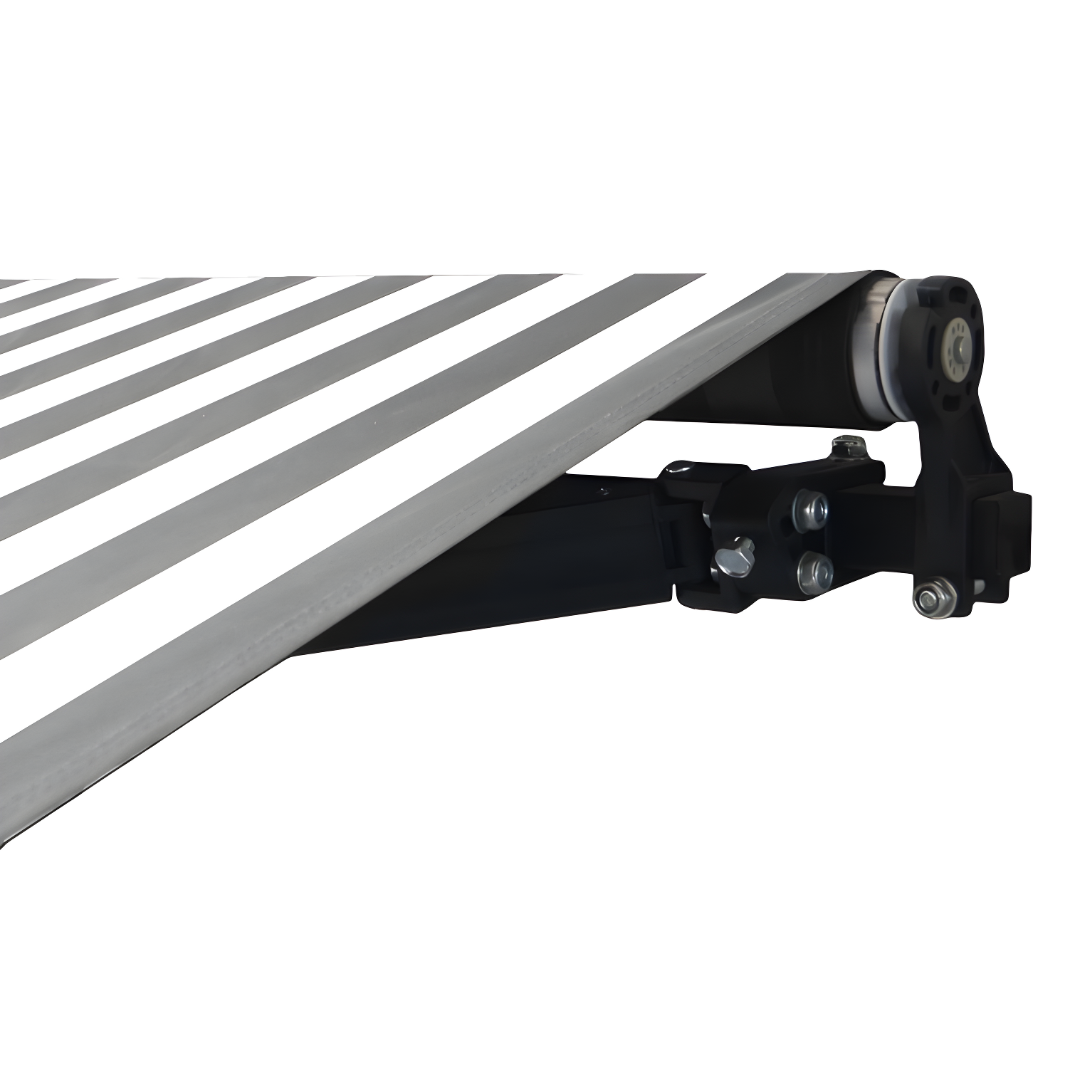Motorized Retractable Patio Awning- Black Frame