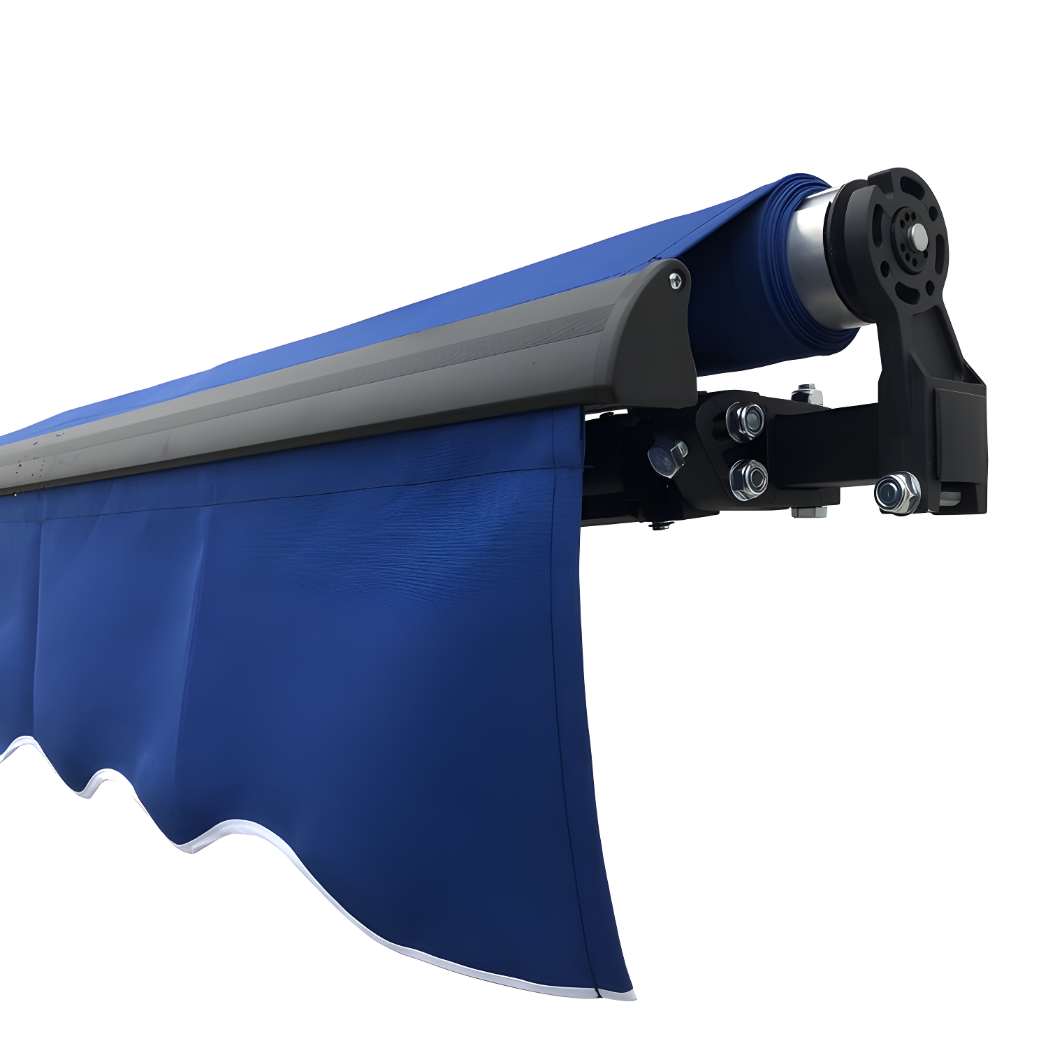 Motorized Retractable Patio Awning- Black Frame