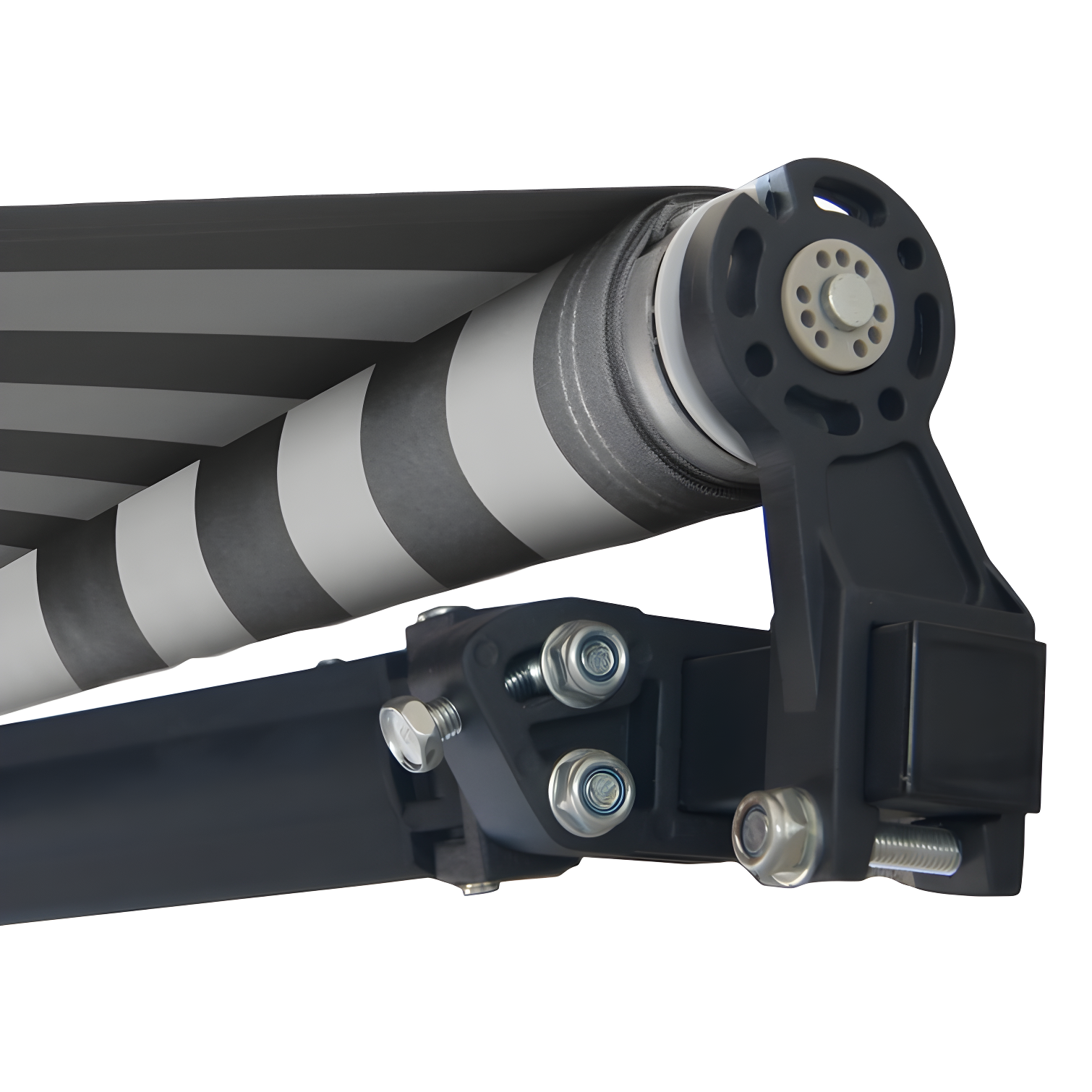 Motorized Retractable Patio Awning- Black Frame