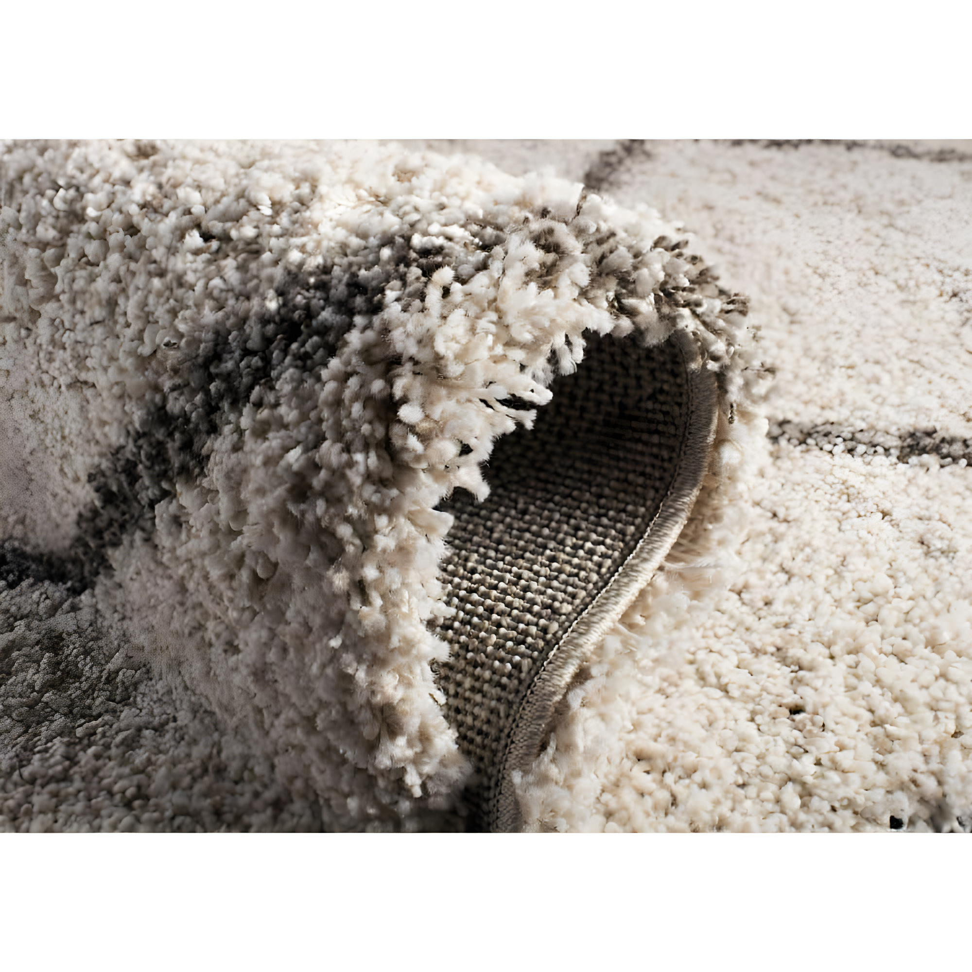 Hudson Shag SGH281 Power Loomed Indoor Area Rug - Ivory/Grey - 9'x12' - Safavieh