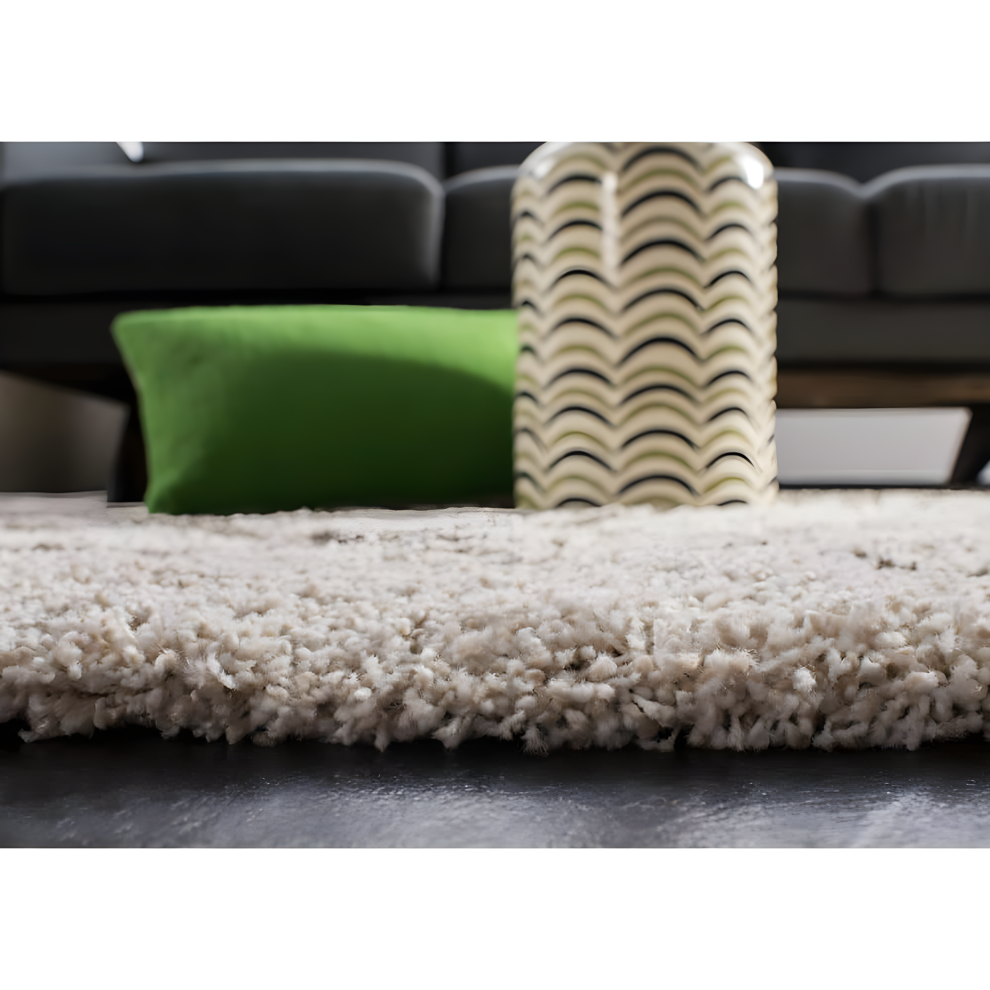 Hudson Shag SGH281 Power Loomed Indoor Area Rug - Ivory/Grey - 9'x12' - Safavieh
