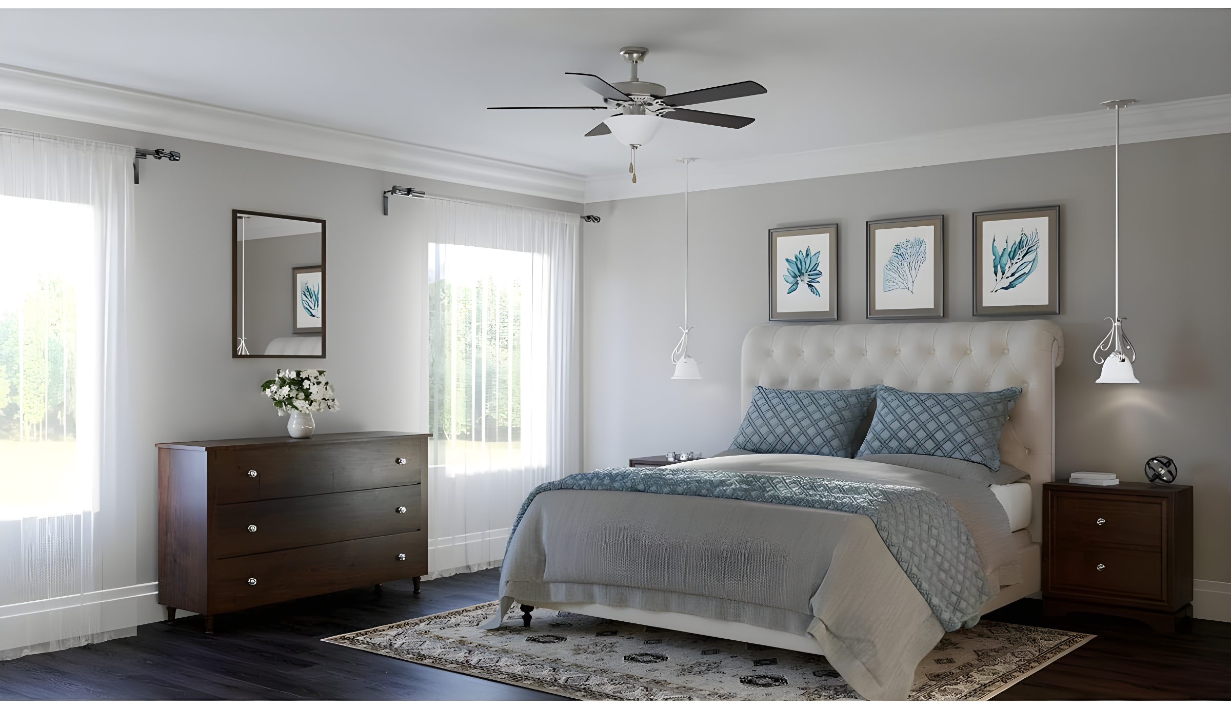 Progress Lighting - 52``Ceiling Fan - Ceiling Fans - Builder Fan - Wide -