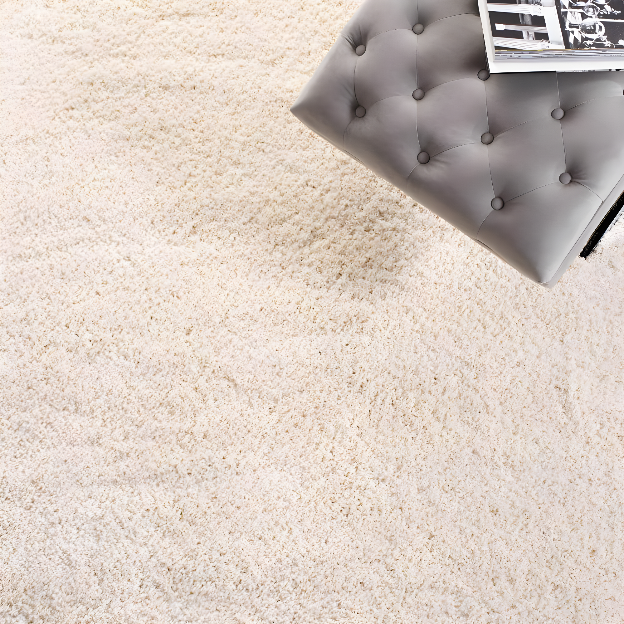 Shag SG151 Power Loomed Indoor Accent Rug - Ivory - 3'x5' - Safavieh.