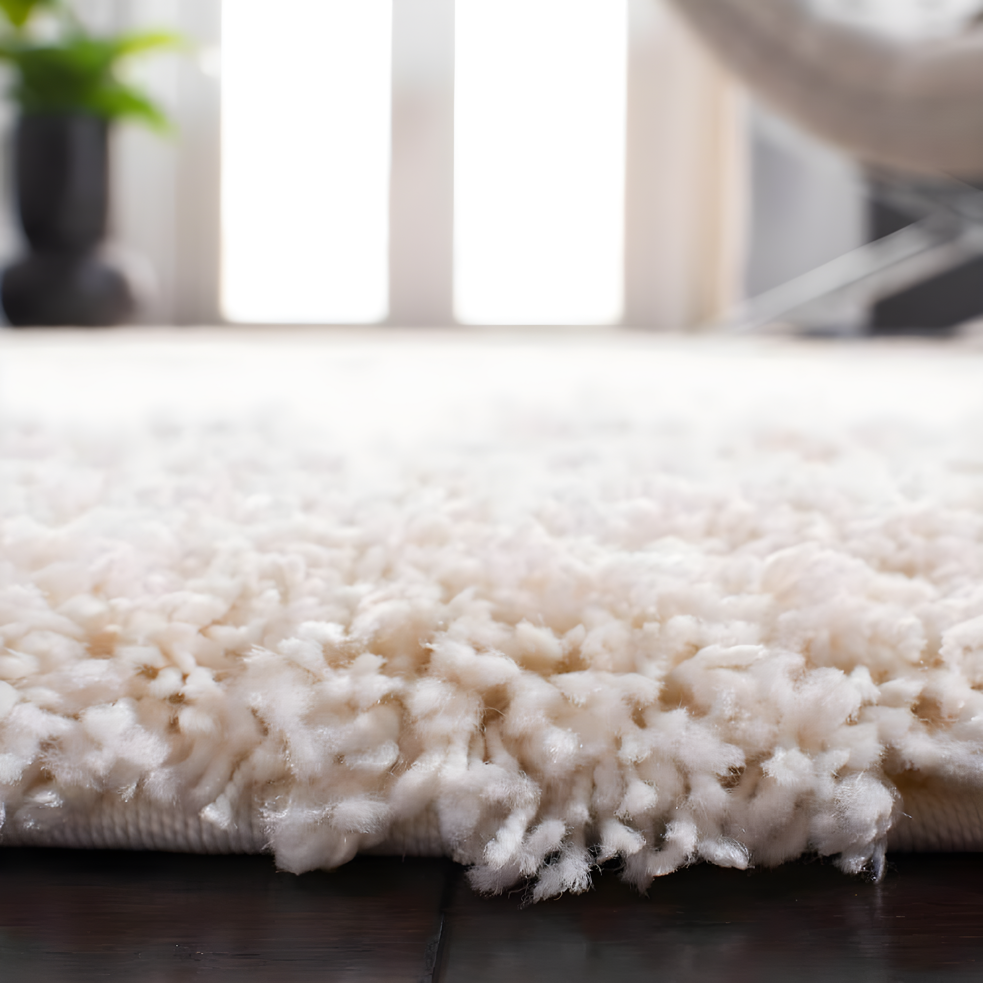 Shag SG151 Power Loomed Indoor Accent Rug - Ivory - 3'x5' - Safavieh.