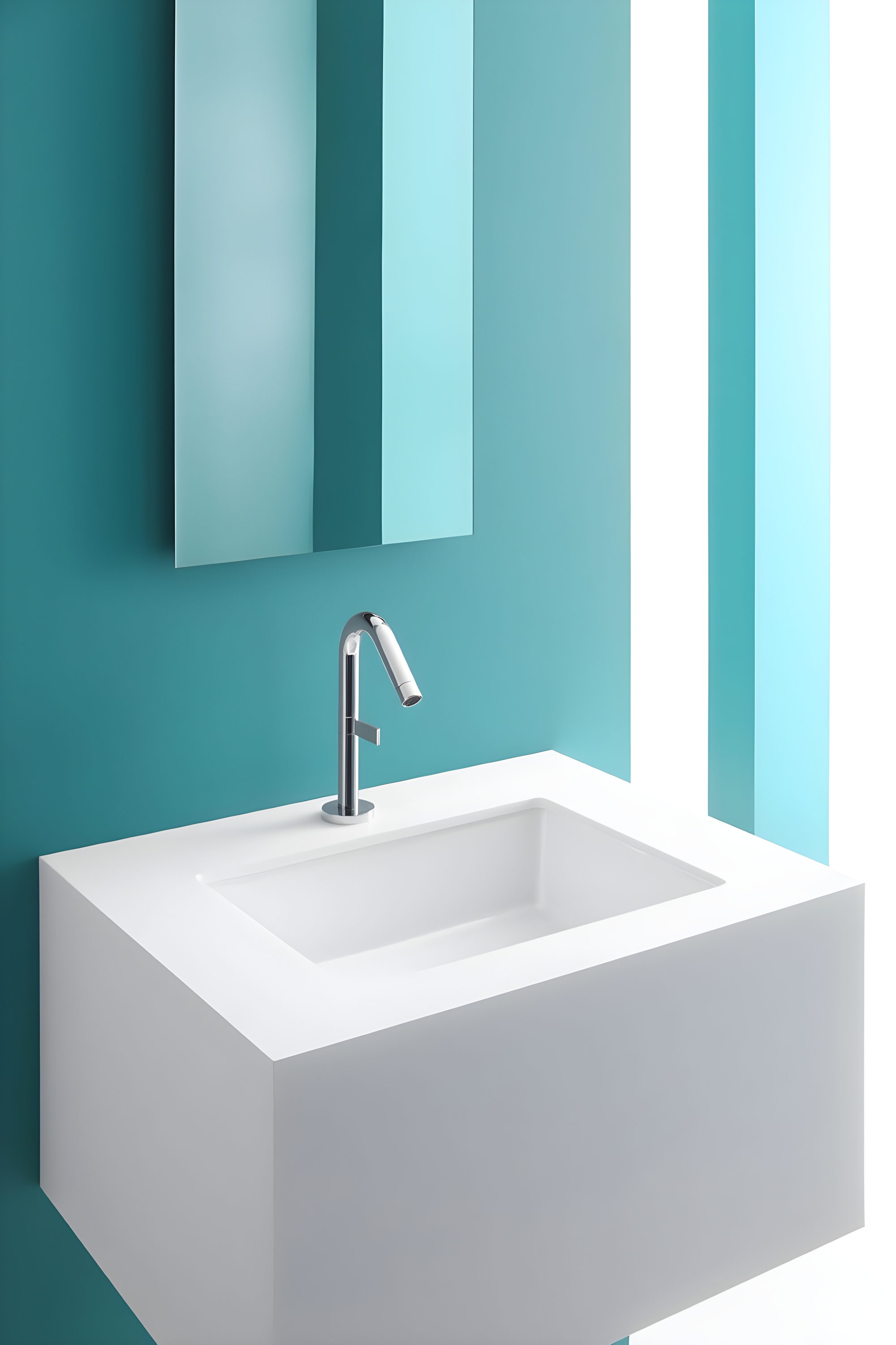 Verticyl Rectangular Undermount Bathroom Sink with Overflow
