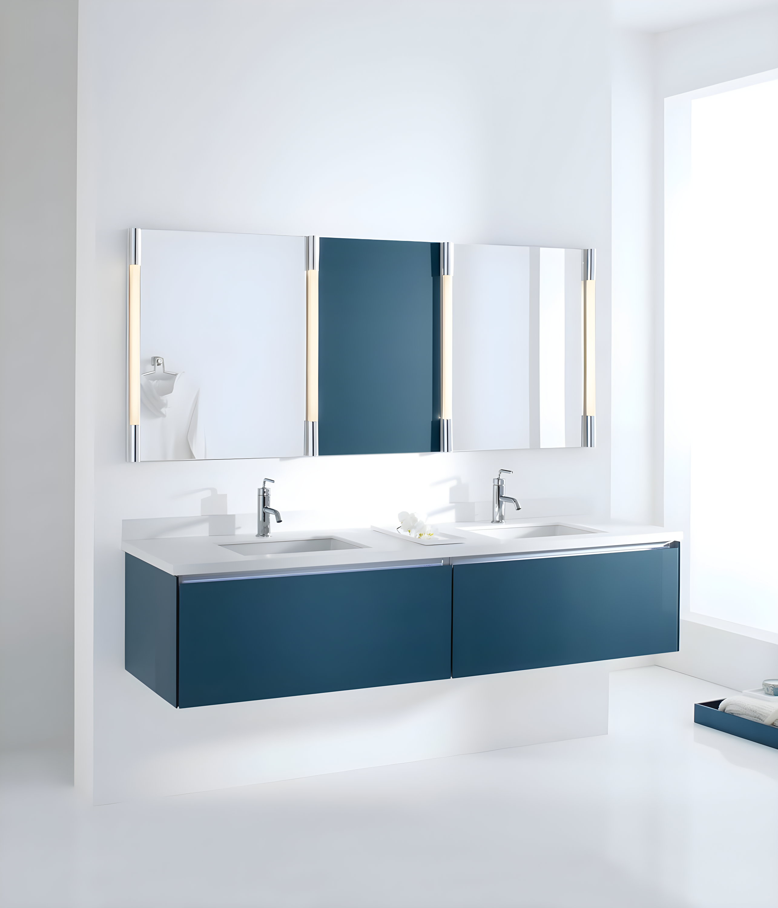 Verticyl Rectangular Undermount Bathroom Sink with Overflow