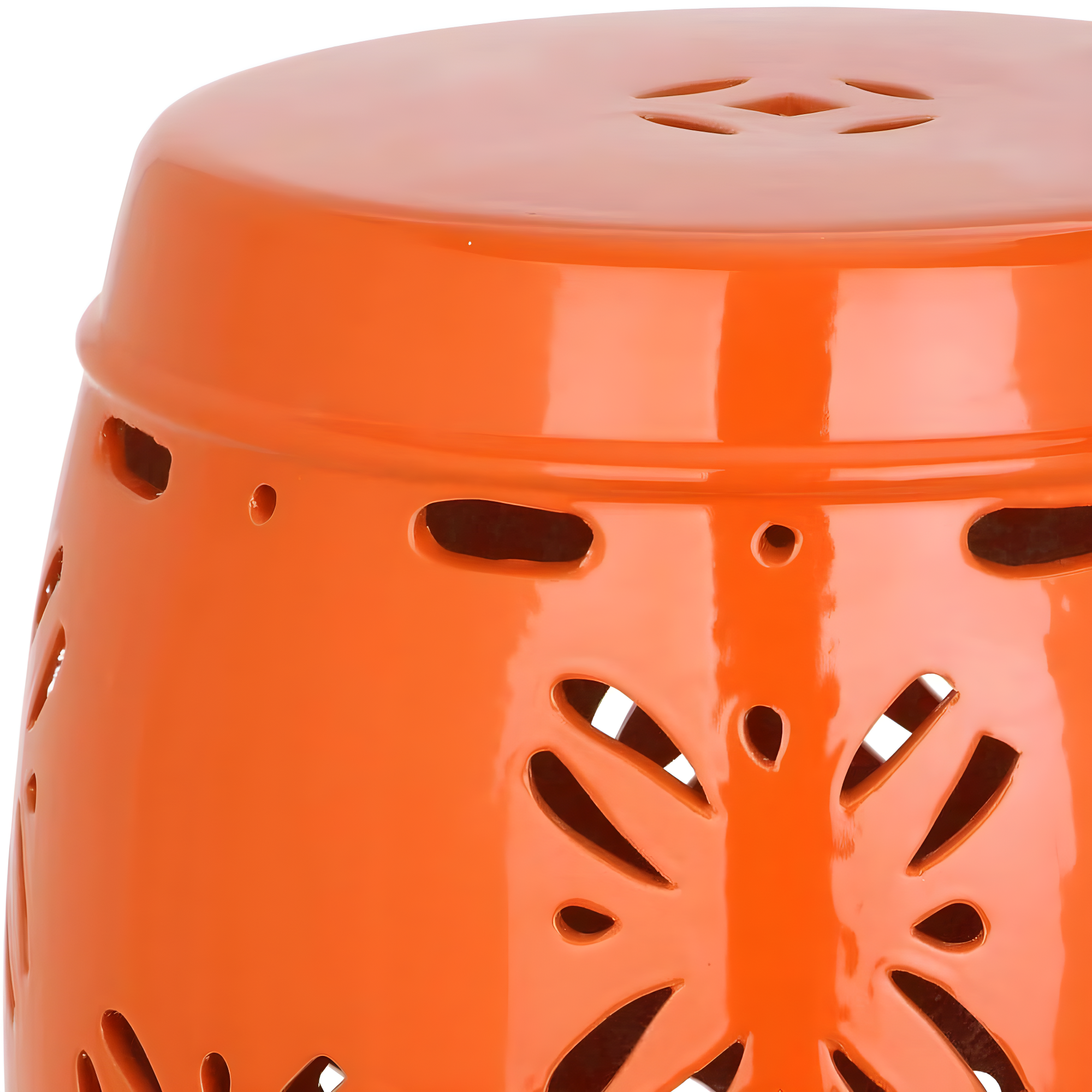 Sakura Garden Stool - Indoor/Outdoor - ACS4543 - Orange - Safavieh