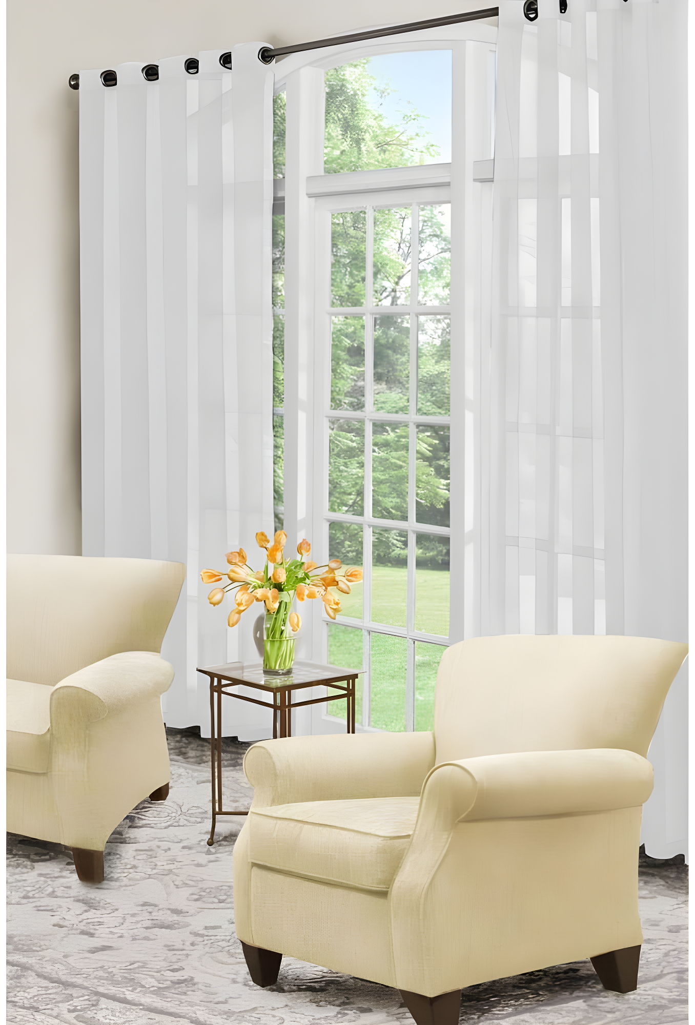 Arm & Hammer Traditional Grommet Sheer Curtain Panel, 59" x 84"