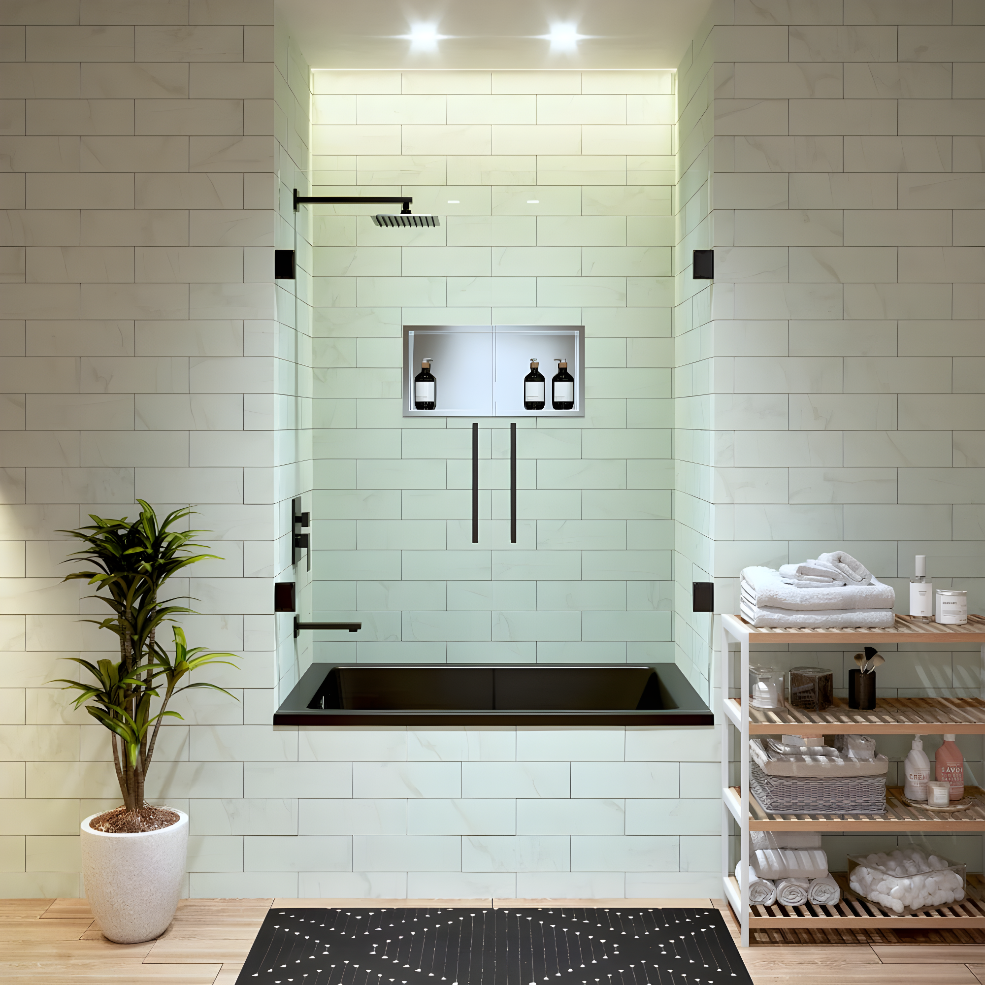 Voltaire 12" x 24" Stainless Steel Single Shelf Wall Niche