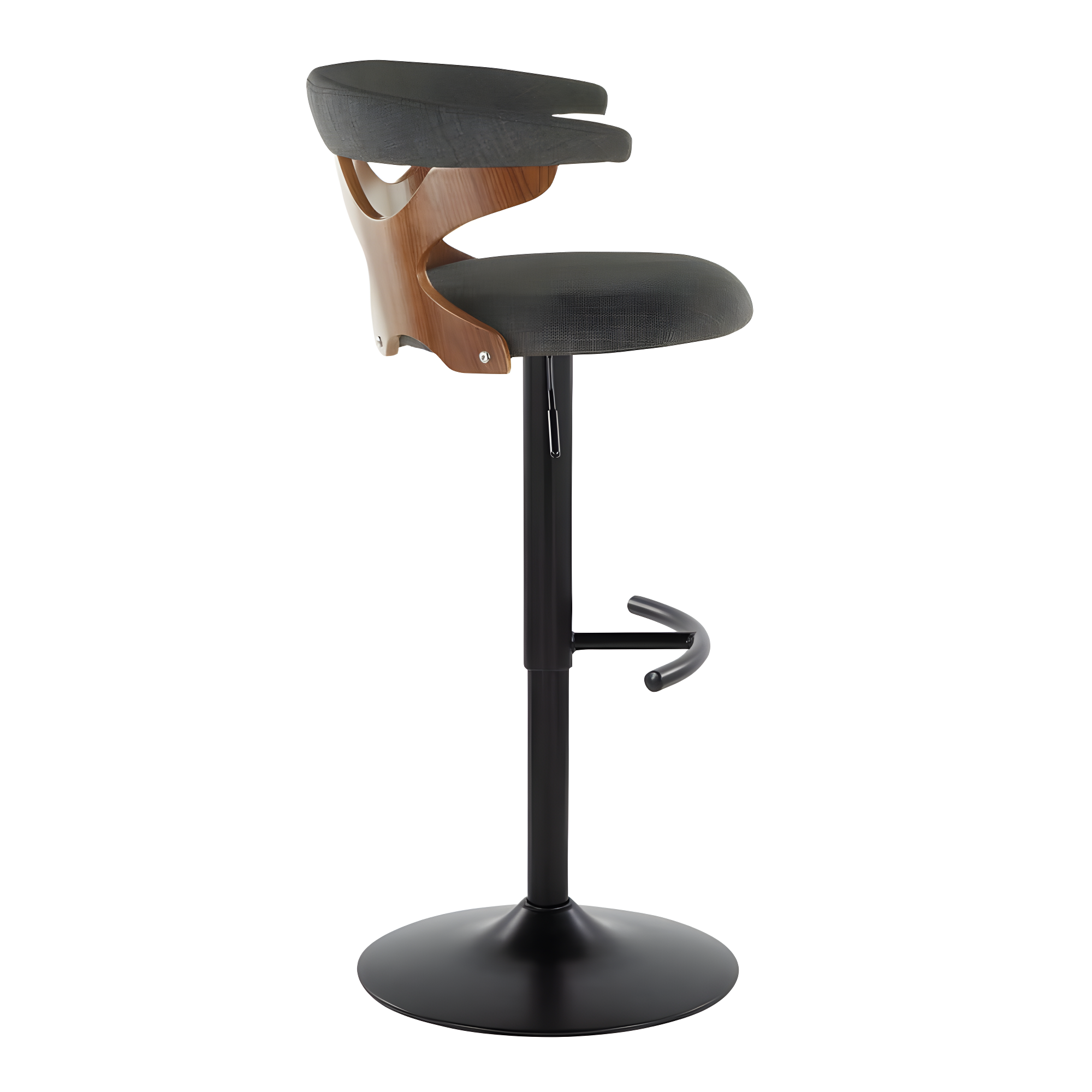 Gardenia Swivel Upholstered Adjustable Height Counter Stool with Metal Frame (Set of 2)