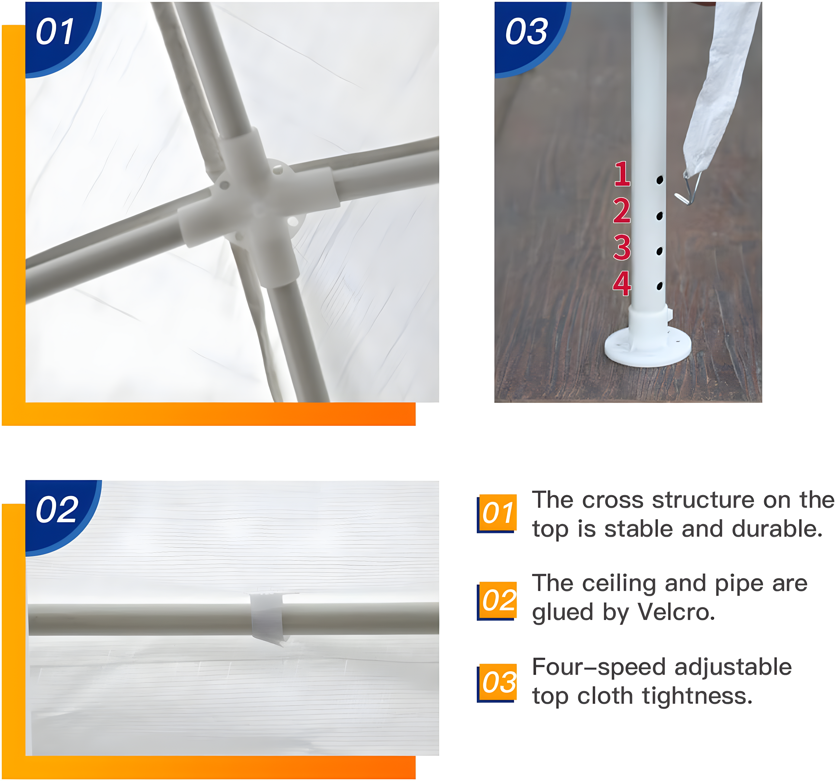 XF XINFENG 10'x10' Outdoor Wedding Party Canopy Tent, Camping Shelter Waterproof Outdoor Party Tent White Patio Gazebo Canopy Tents for BBQ Pavilion Canopy Cater Events