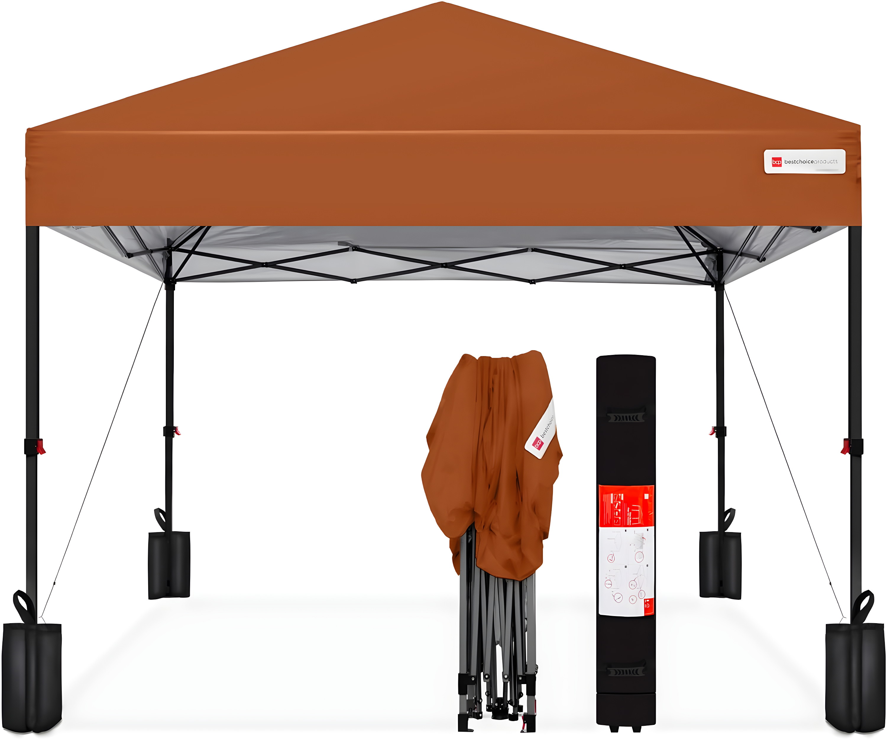 Best Choice Products Easy Setup Pop Up Canopy W/ 1-Button Setup, Wheeled Case, 4 Weight Bags