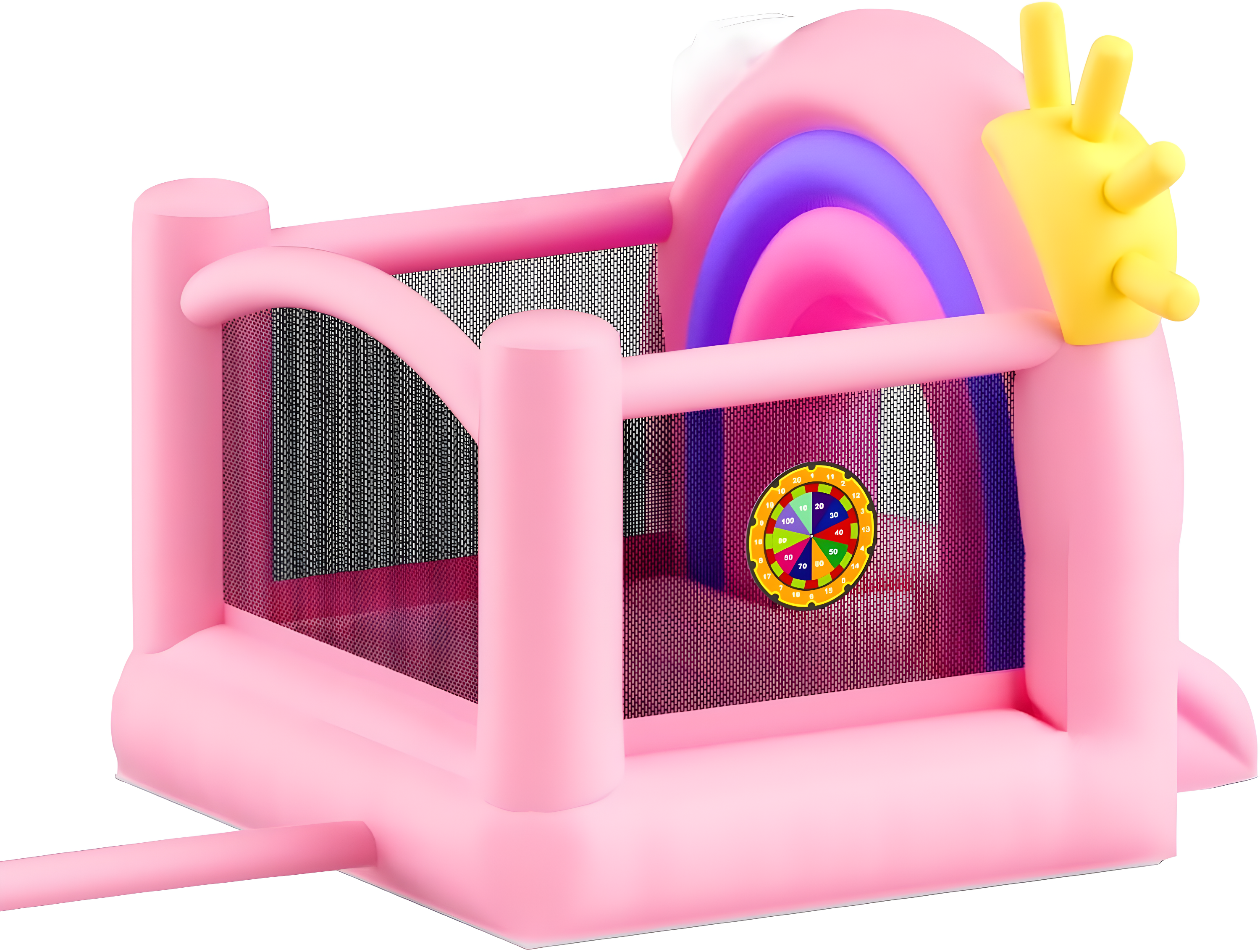 VEVOR White Bounce House, Toddler Bounce House for Kids 1-3, Inflatable Nightclub for Girls Age 4–8 Jumping Bouncer with Blower, Slide, Storage Bag, Family Backyard Bouncy Castle, 110x91x91 inch