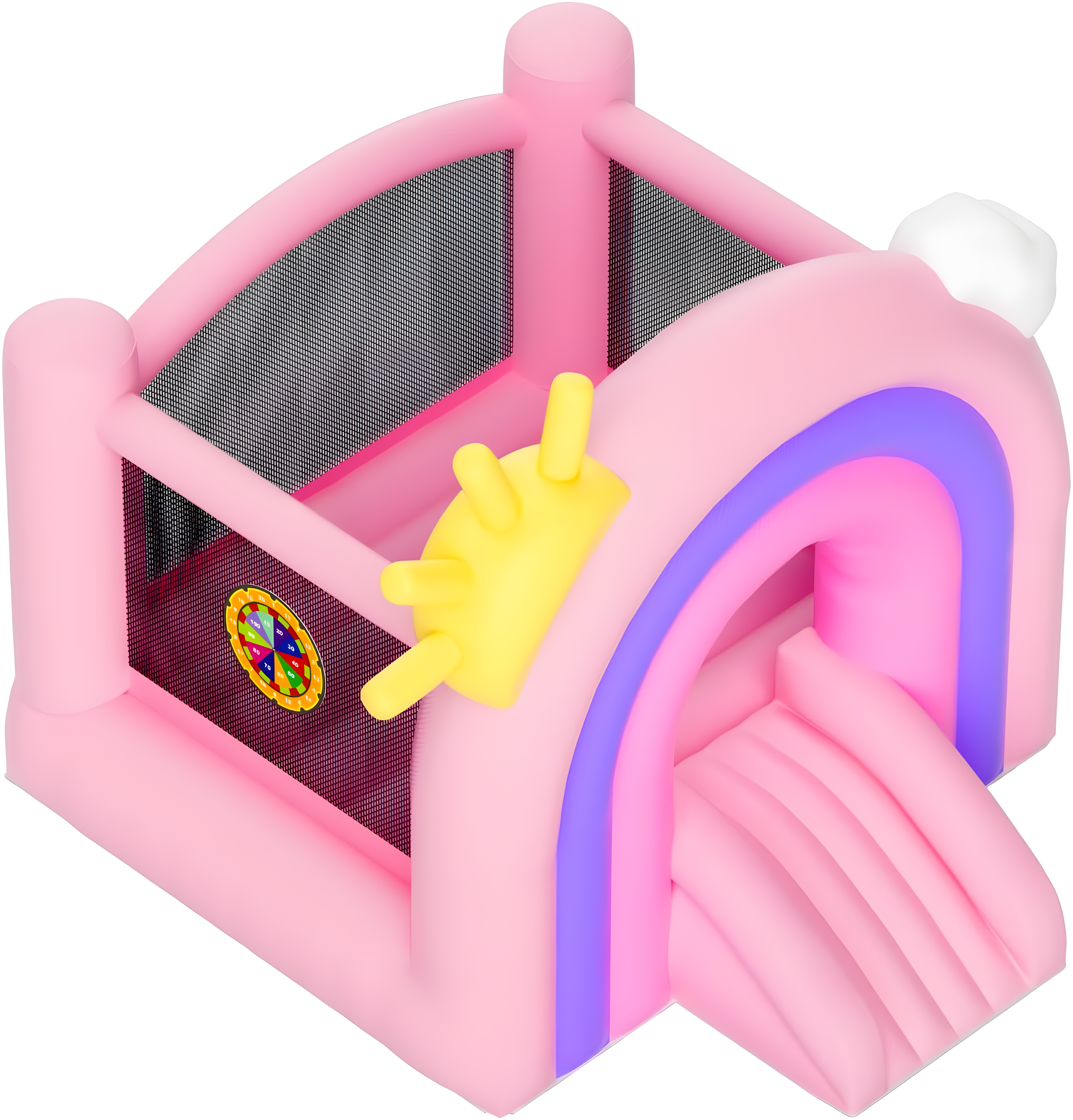 VEVOR White Bounce House, Toddler Bounce House for Kids 1-3, Inflatable Nightclub for Girls Age 4–8 Jumping Bouncer with Blower, Slide, Storage Bag, Family Backyard Bouncy Castle, 110x91x91 inch