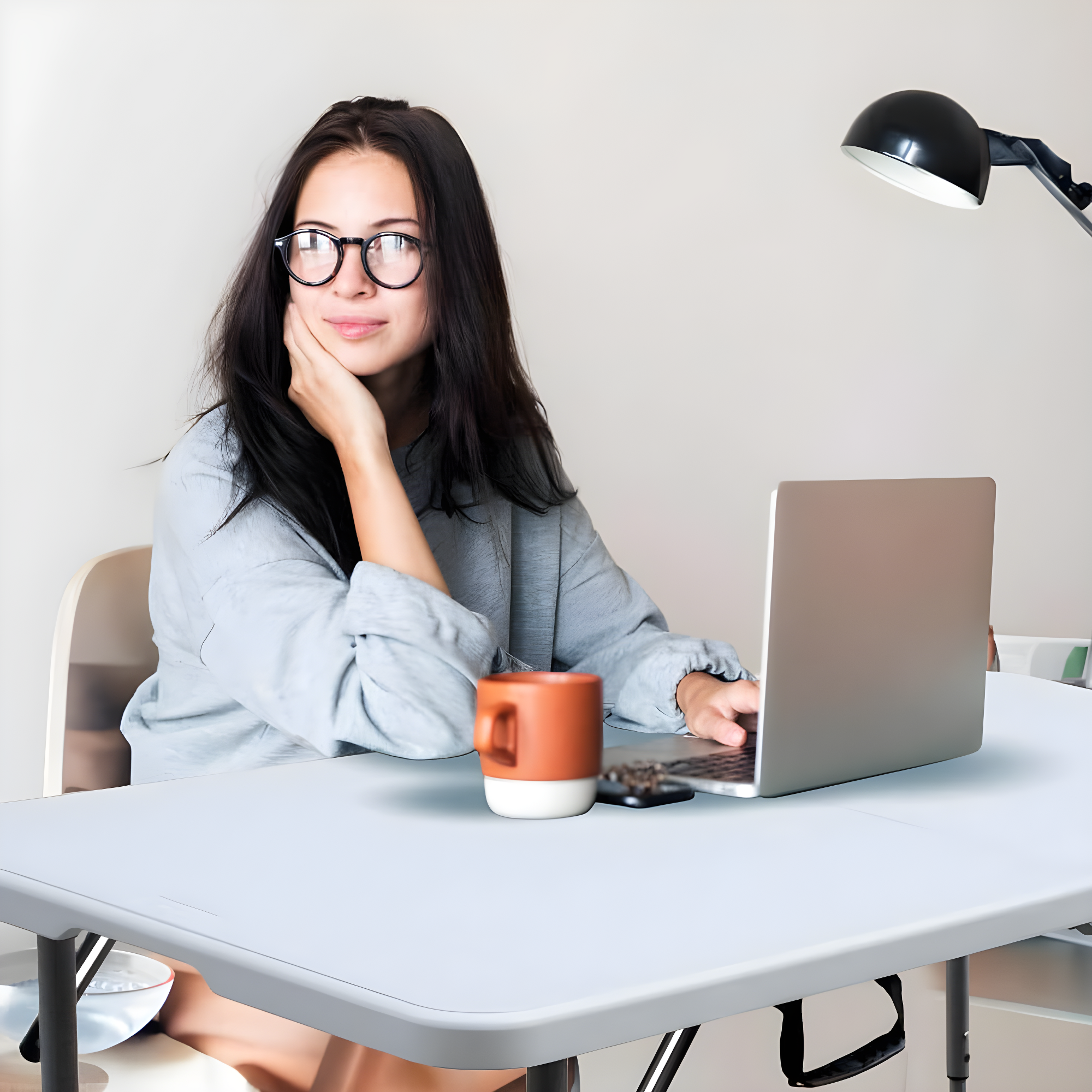 Open Box Plastic Development Group 48in Bi Fold Blow Molded Plastic Table