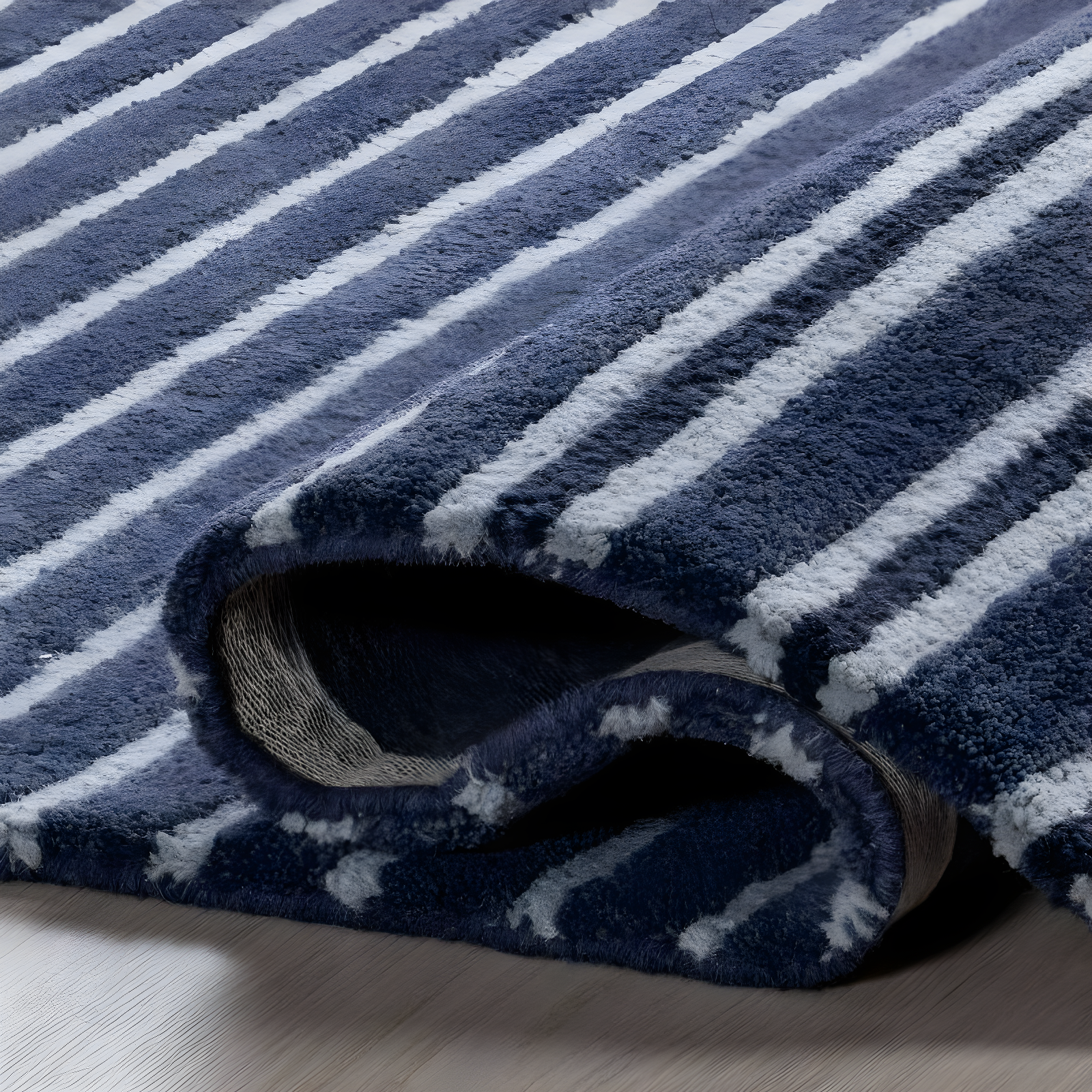 Breakwater Bay Pacific Striped Wool Area Rug