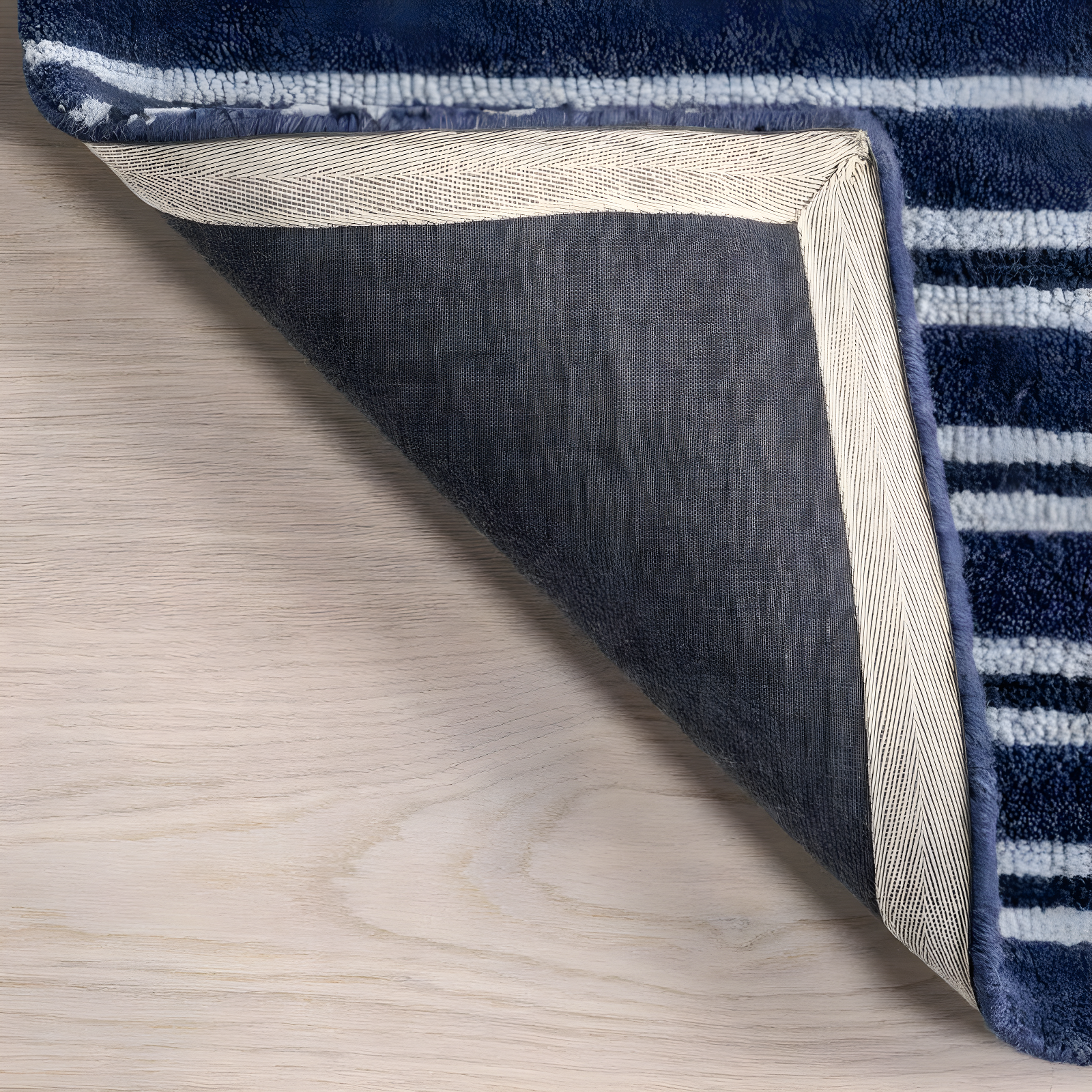 Breakwater Bay Pacific Striped Wool Area Rug