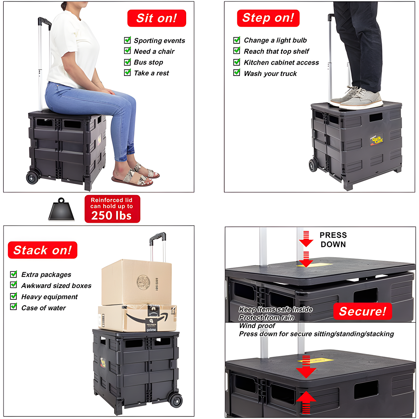 dbest products Quick Cart with Lid